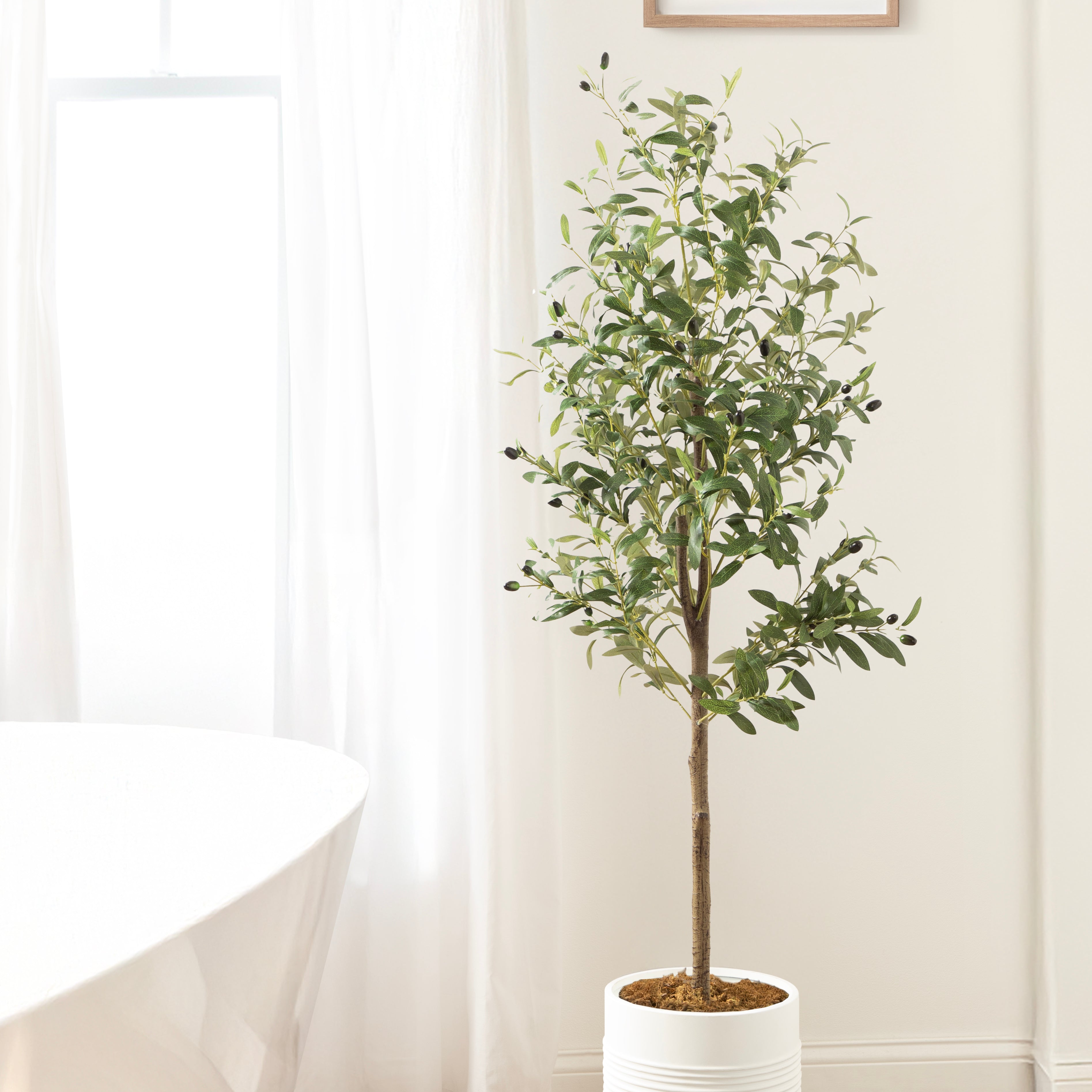 Faux Tree 5.5' White Rustic Brown 7