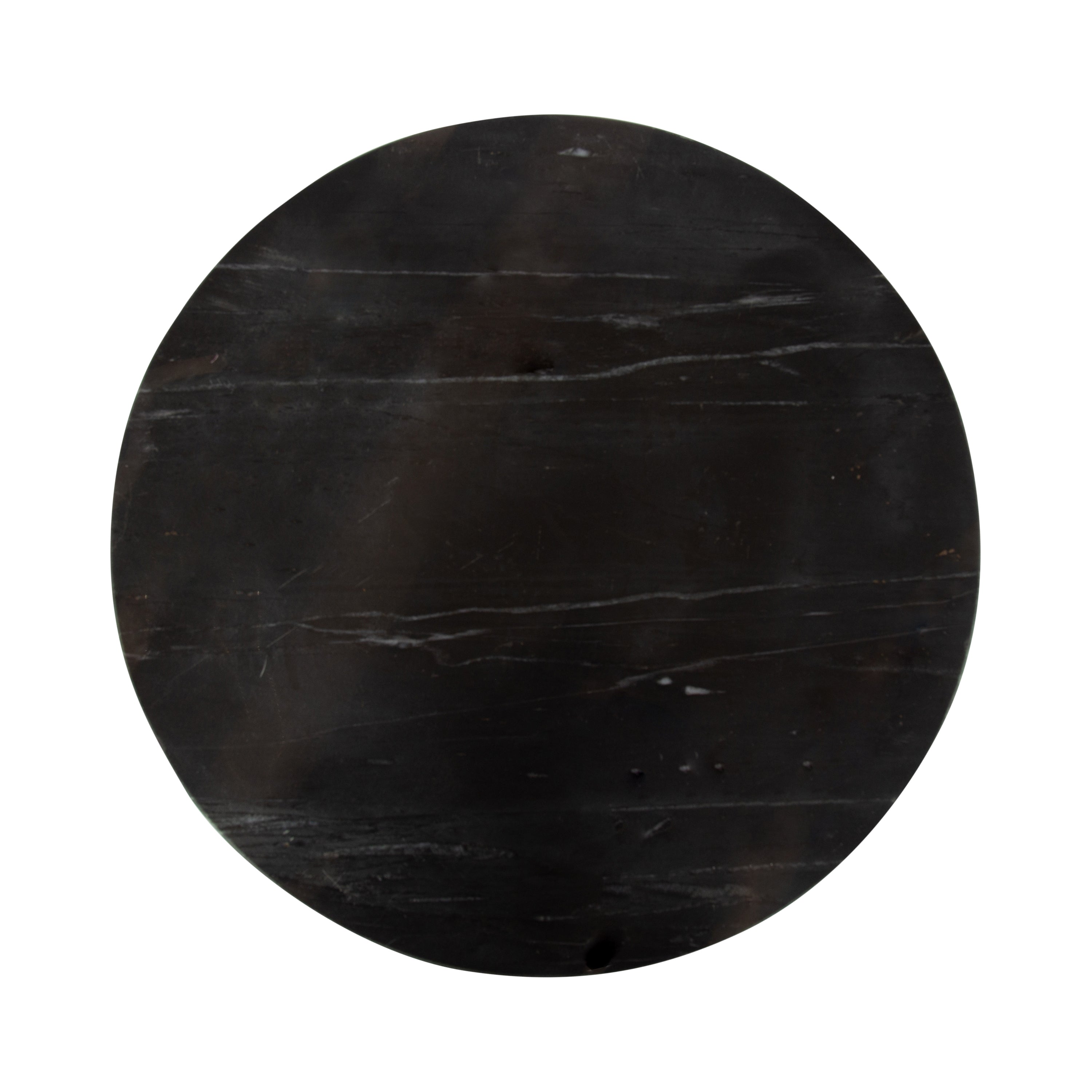Side Table Black Brass 14x14x24 4