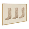 Sylvie Cowboy Boots Landscape Framed Canvas by Honey Island Studio