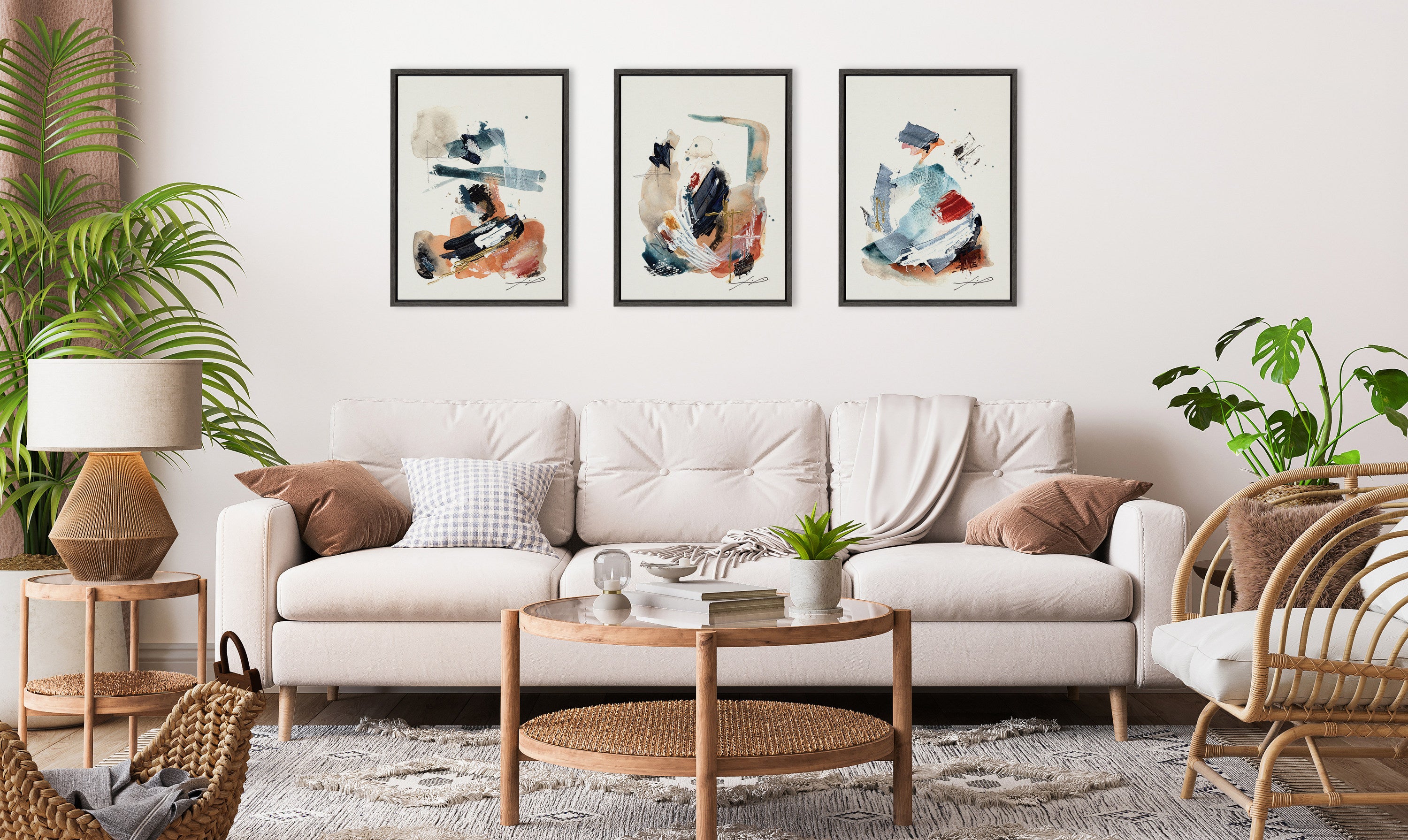 Sylvie By The Fireplace Series Framed Canvas Art Set by Xizhou Xie