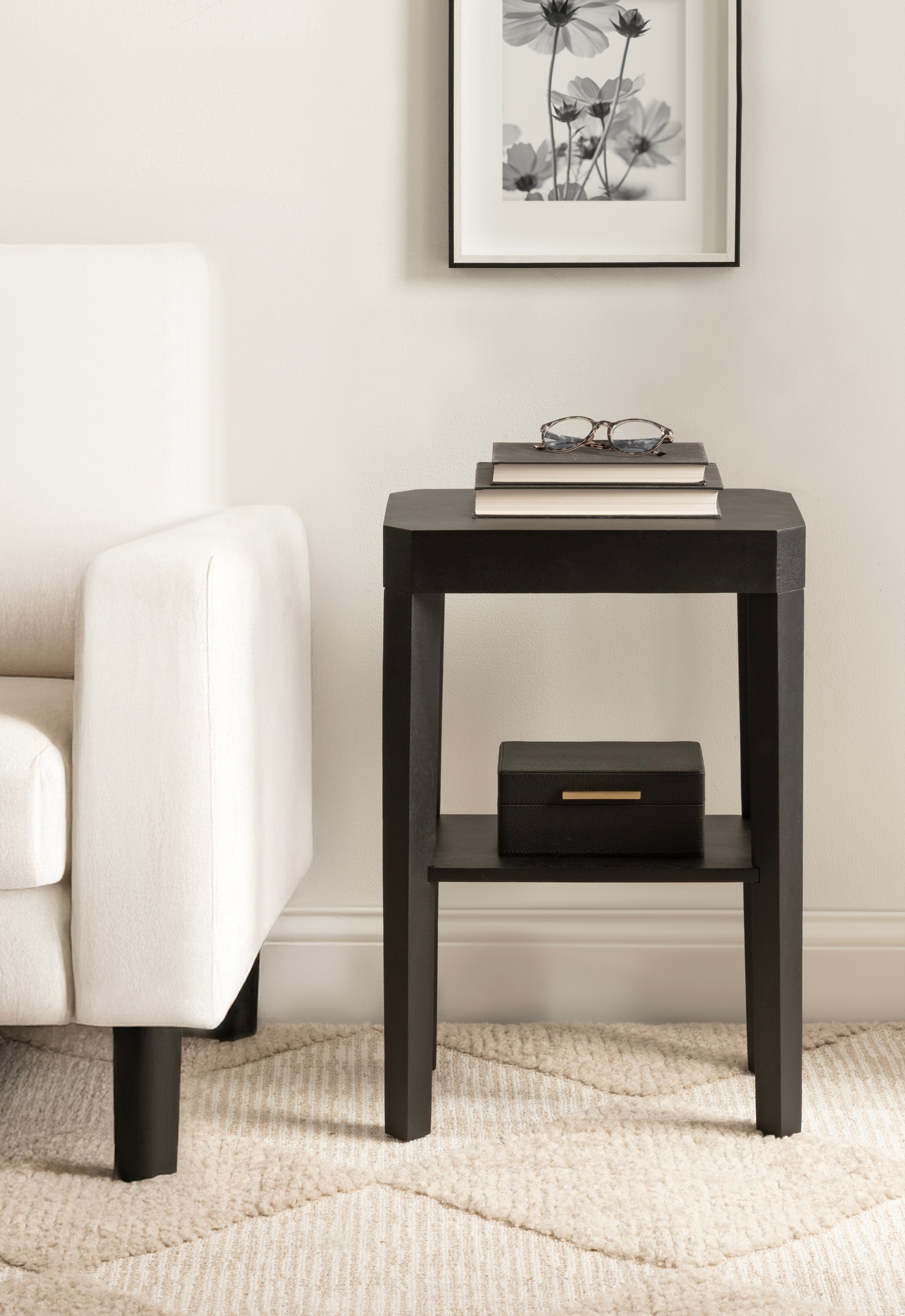 Side Table Black 16x10x25 6