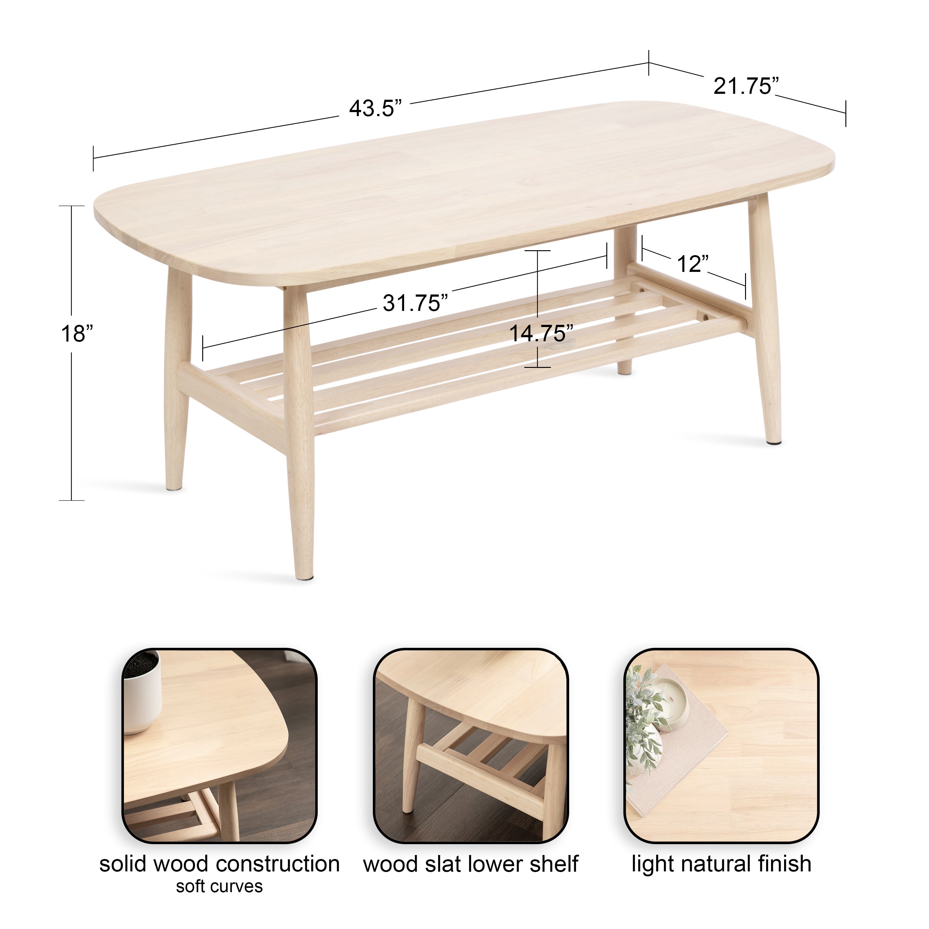Nilas Wood Coffee Table