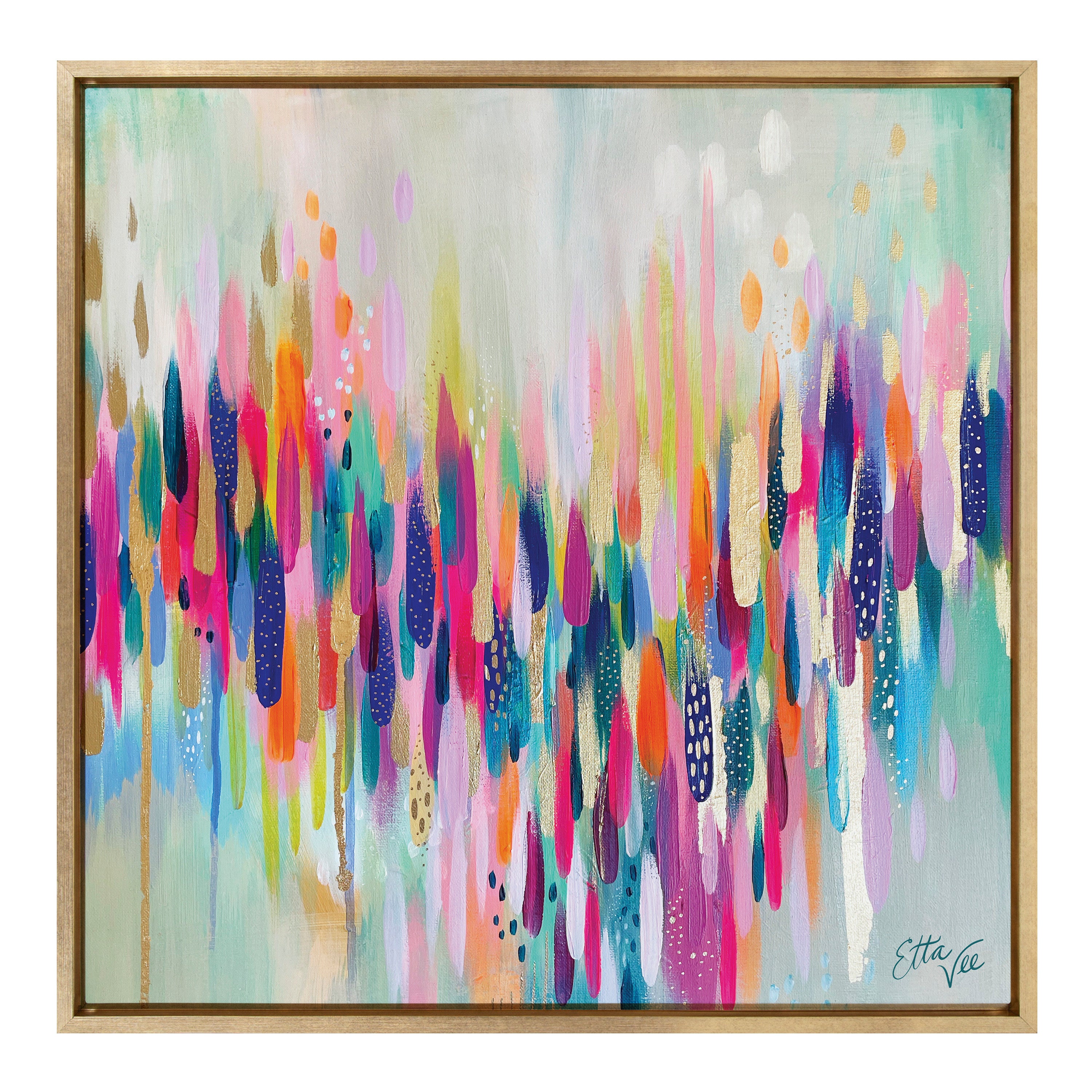 Sylvie Brushstroke 154 Framed Canvas by Jessi Raulet of Ettavee
