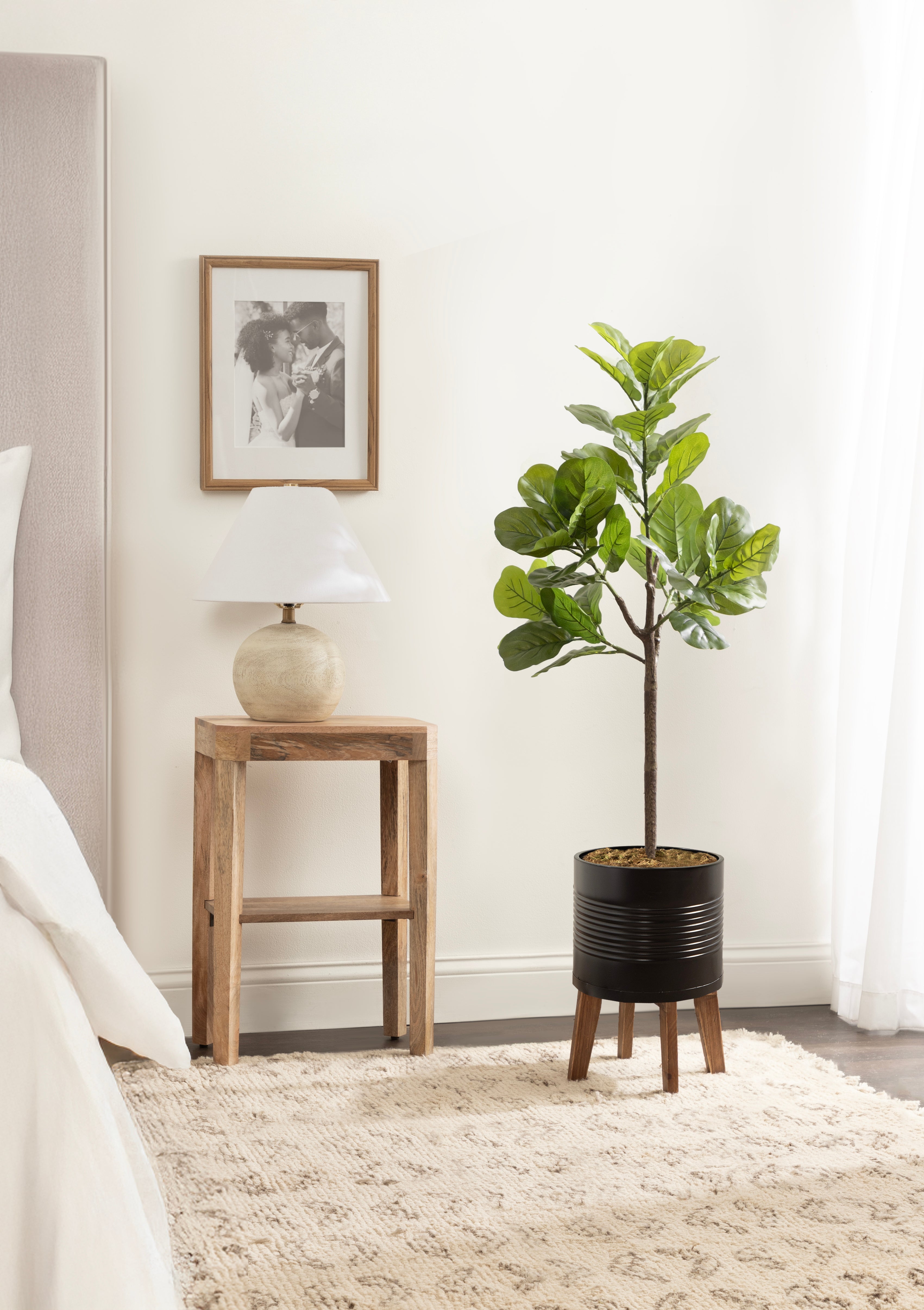 Faux Tree Black Rustic Brown 4.5' 8