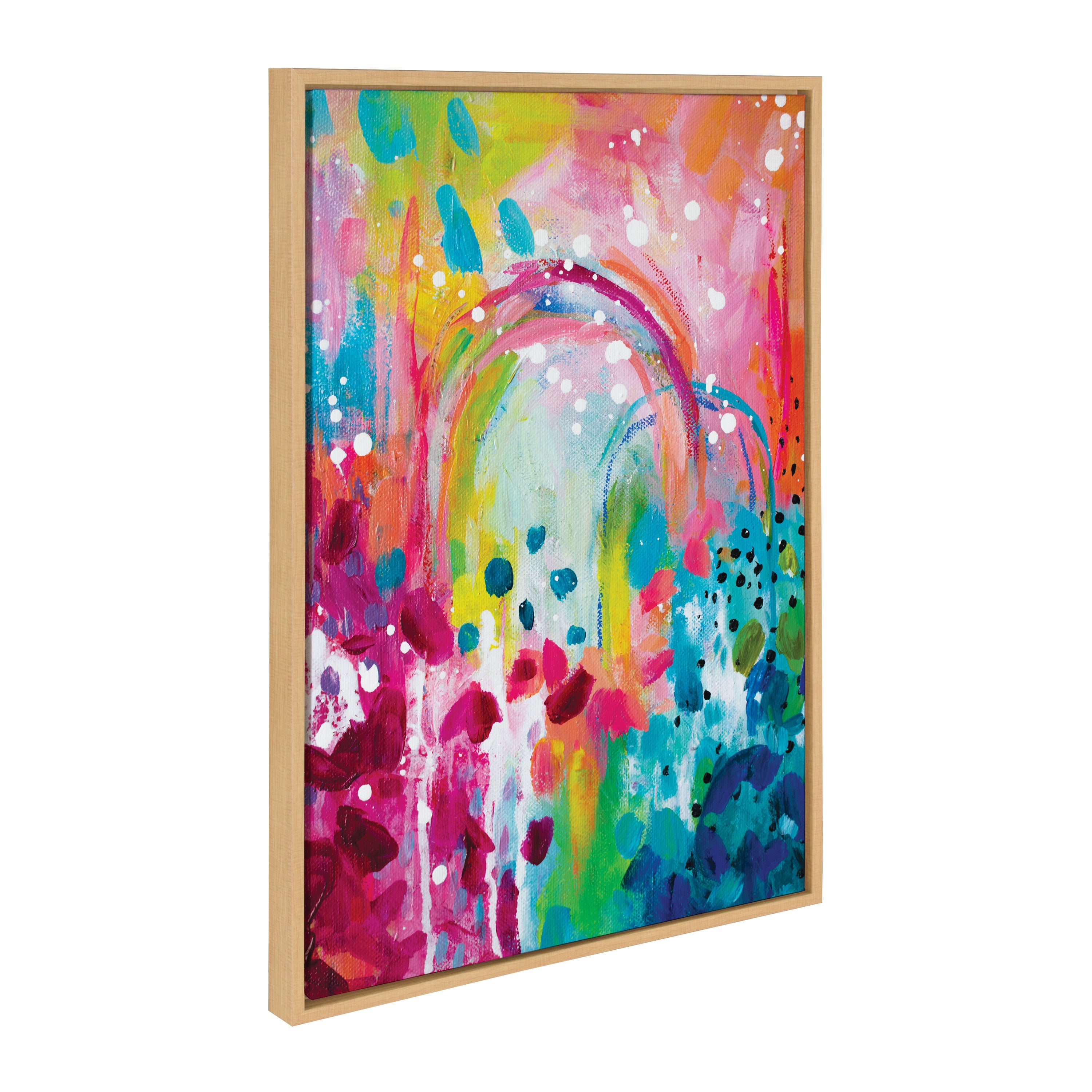 Sylvie Chasing Rainbows Framed Canvas by Rachel Christopoulos