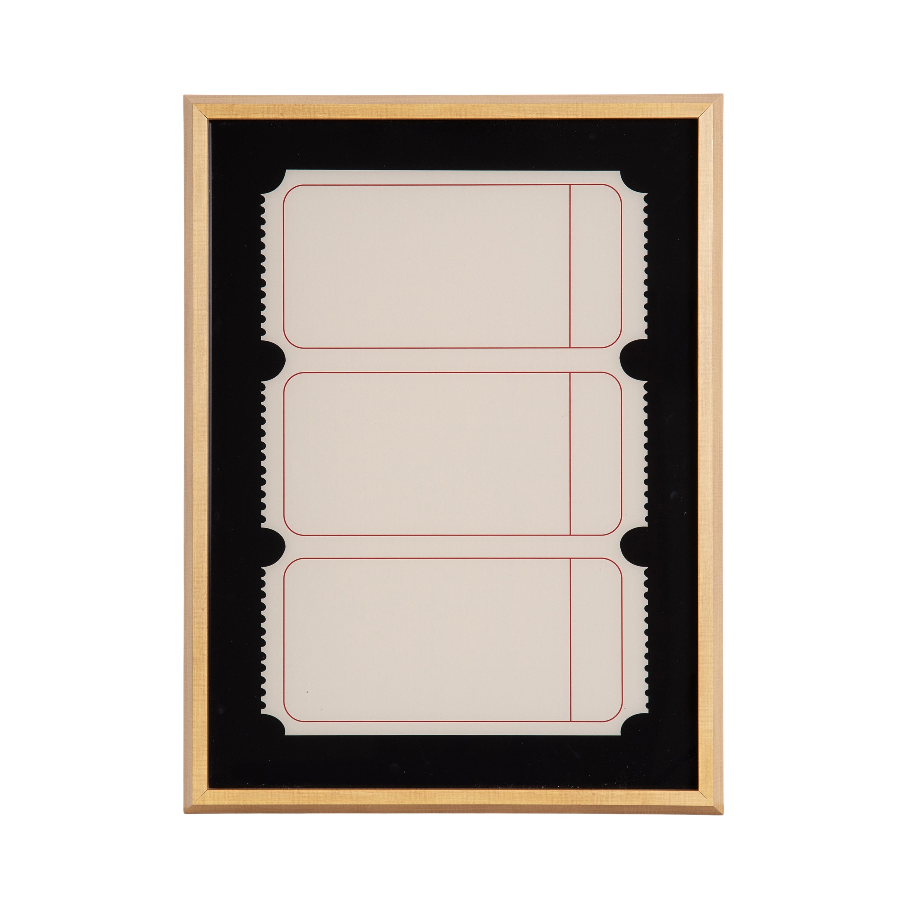 Triple Ticket Dry Erase BPG by The Creative Bunch Studio Framed Glass Dry Erase Wall Art White Board