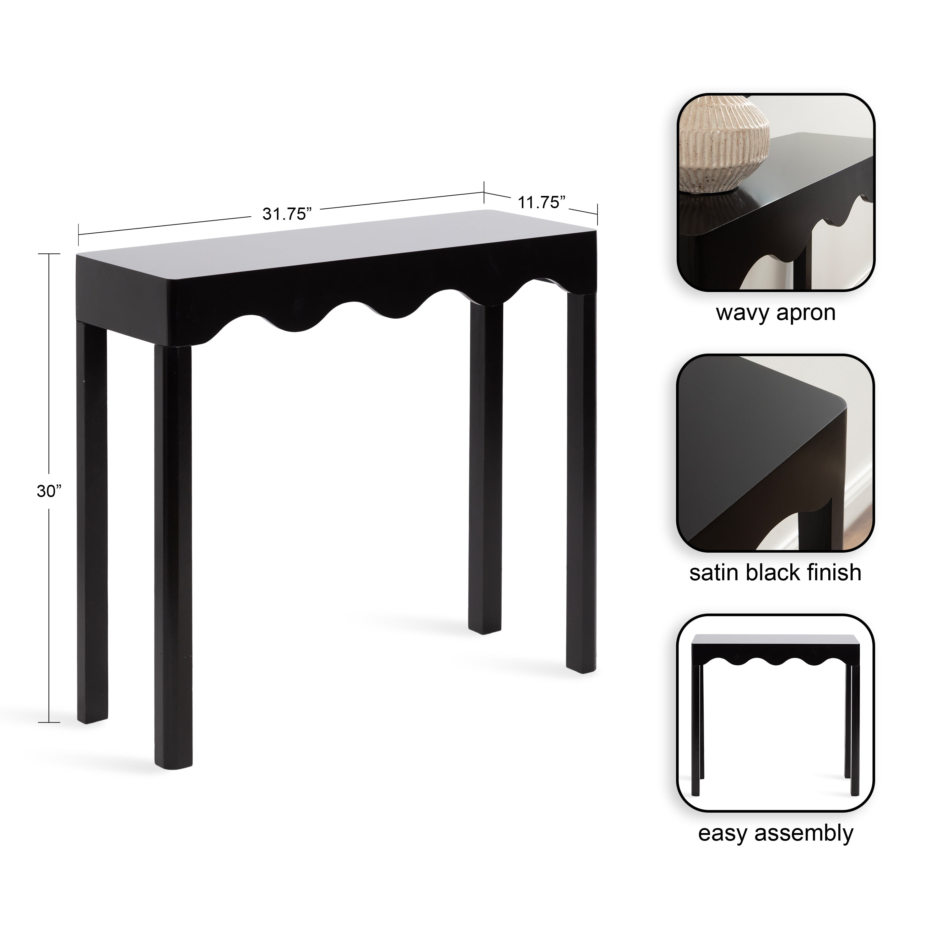 Maida Wood Console Table