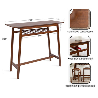 Pub Table Walnut Brown 48x19x43 2