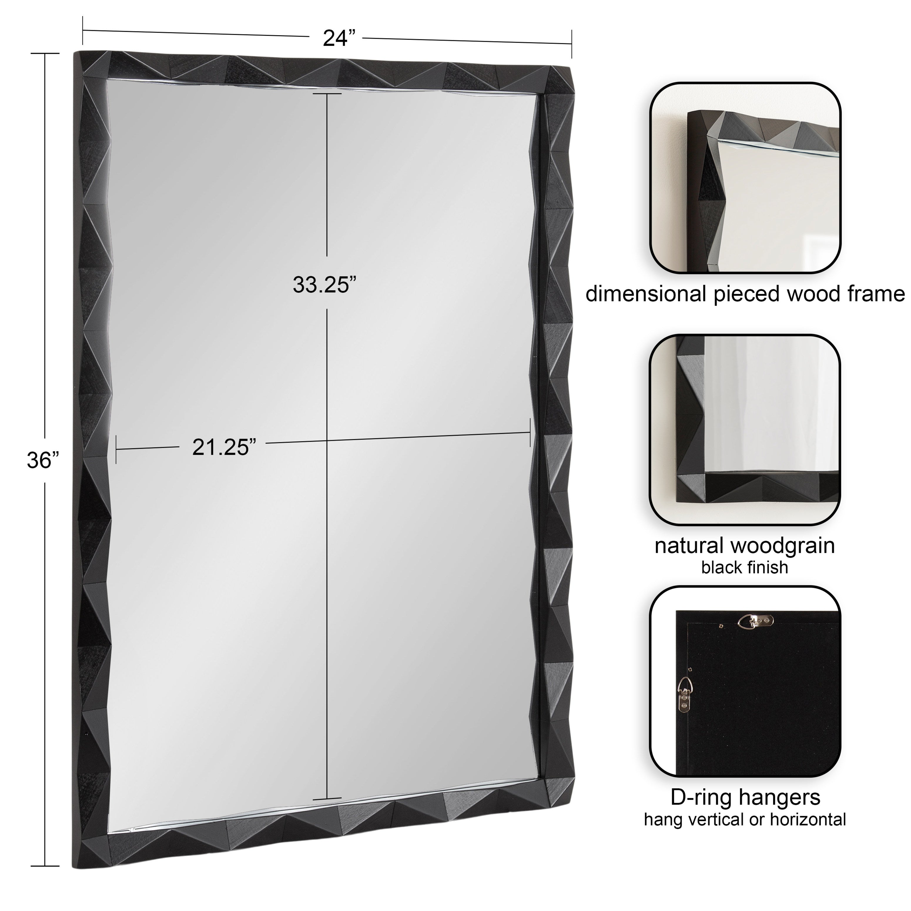 Endicott Rectangle Wood Mirror