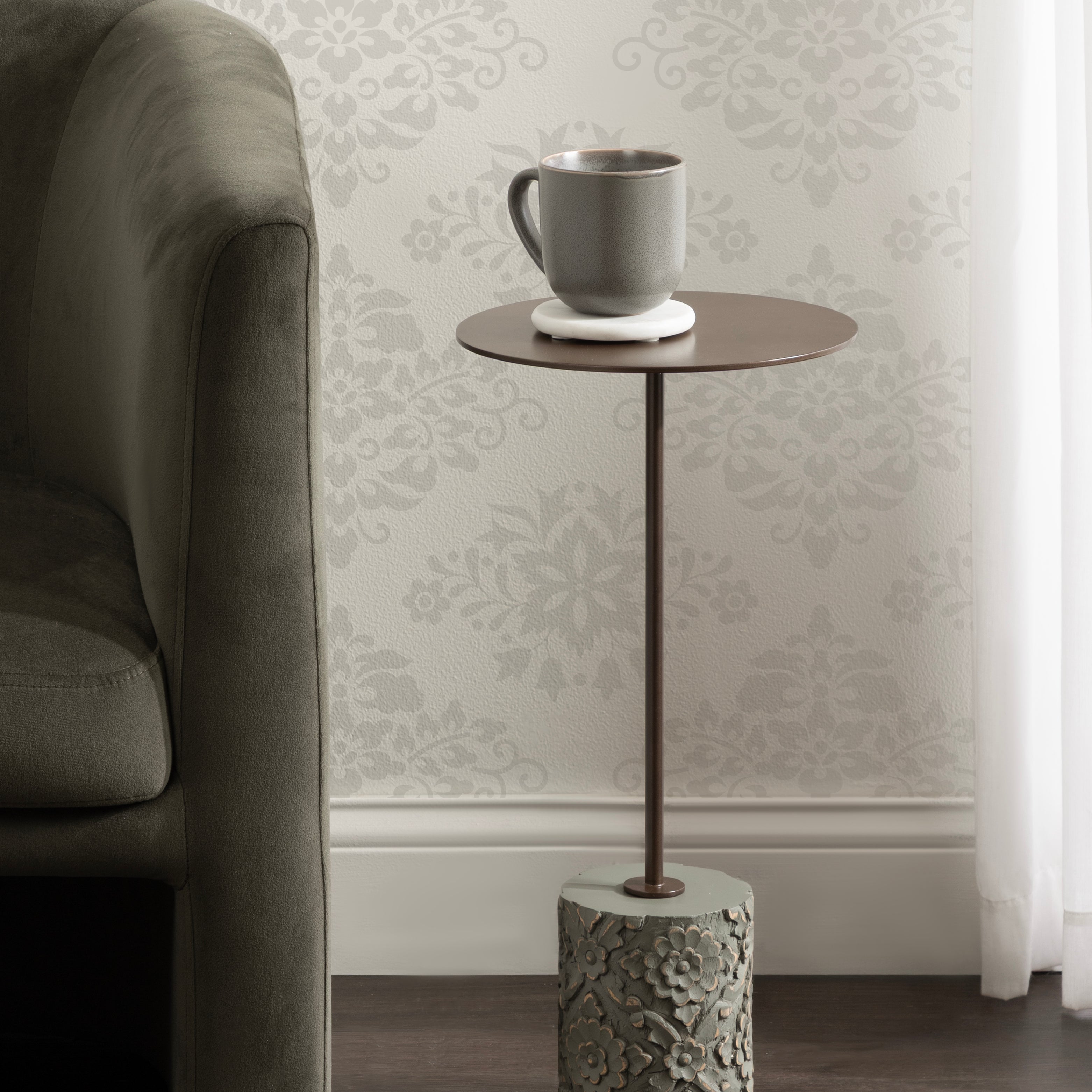 Drink Table 10x10x22 Green Bronze 6