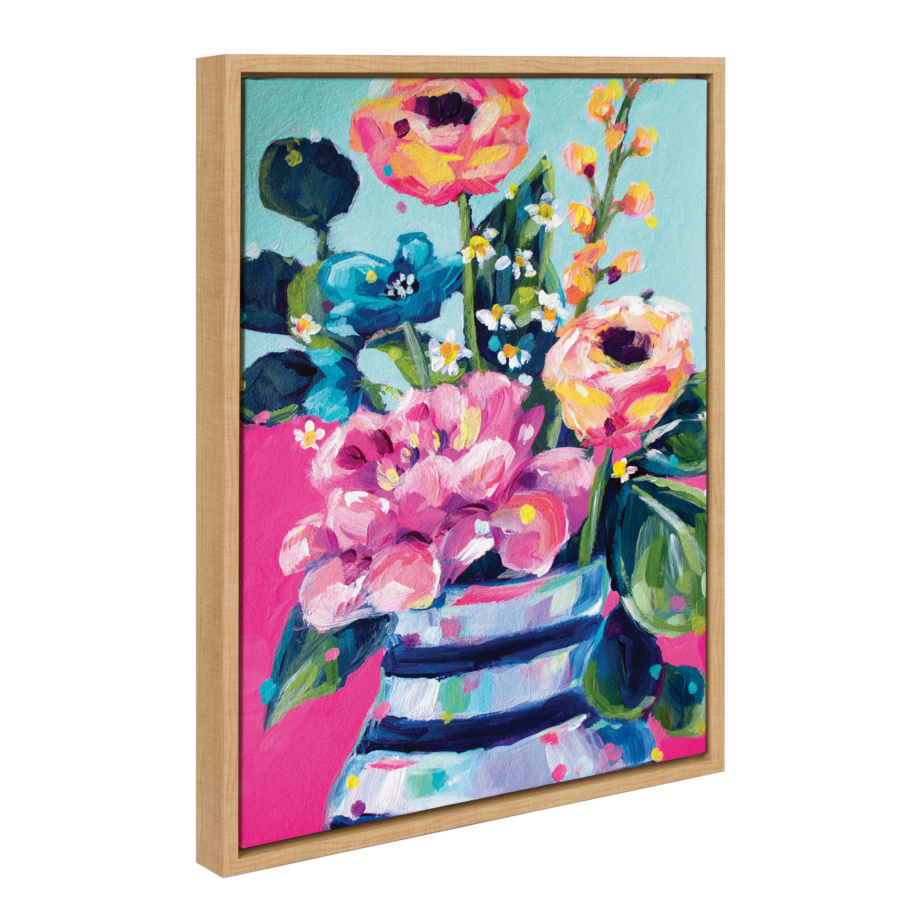 Sylvie Miss Mabel's Summer Bouquet Framed Canvas by Rachel Christopoulos