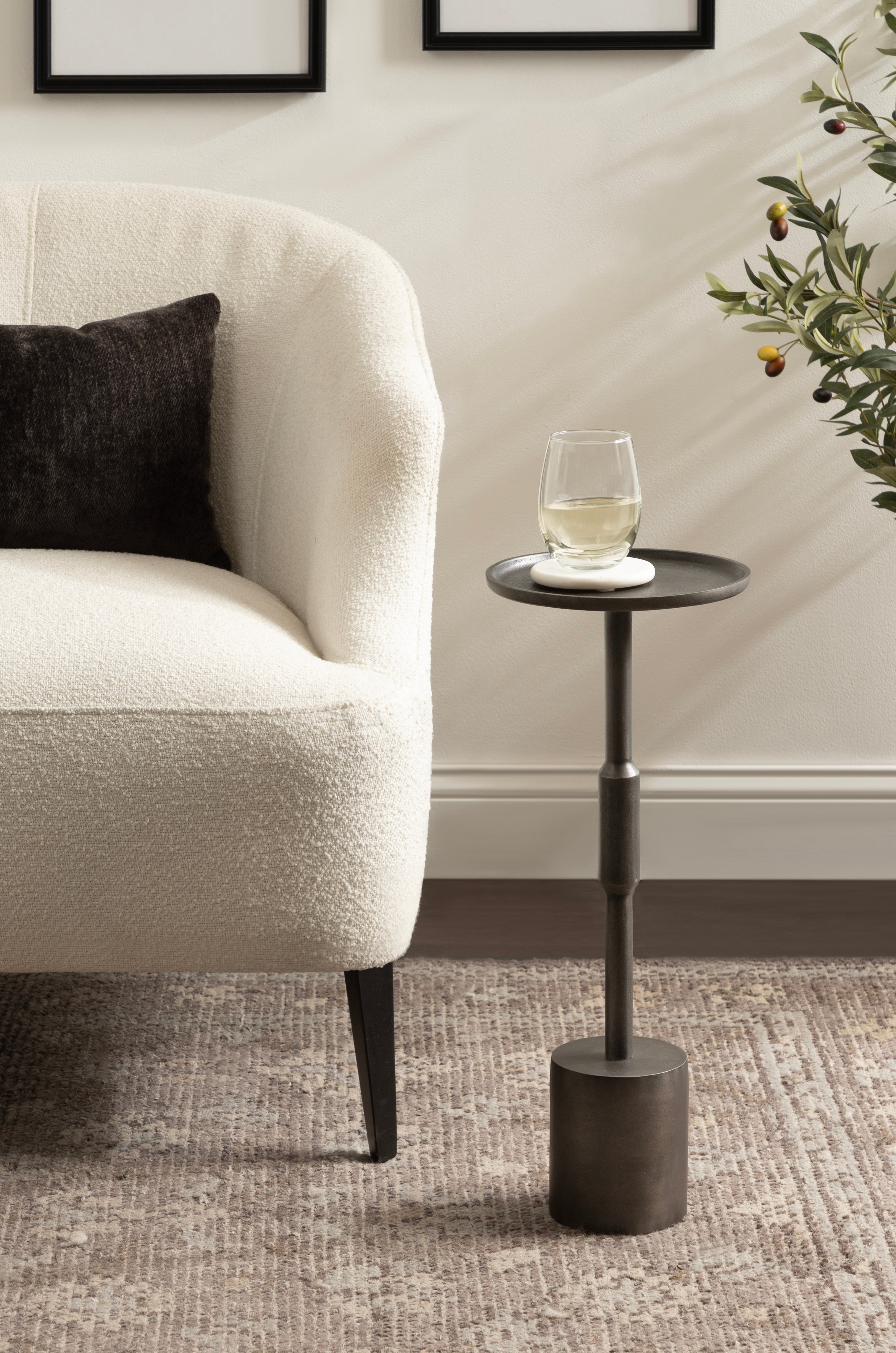 Drink Table Gray 9x9x22 6