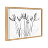 Blake Crocus X Ray Floral BW Framed Printed Art by The Creative Bunch Studio