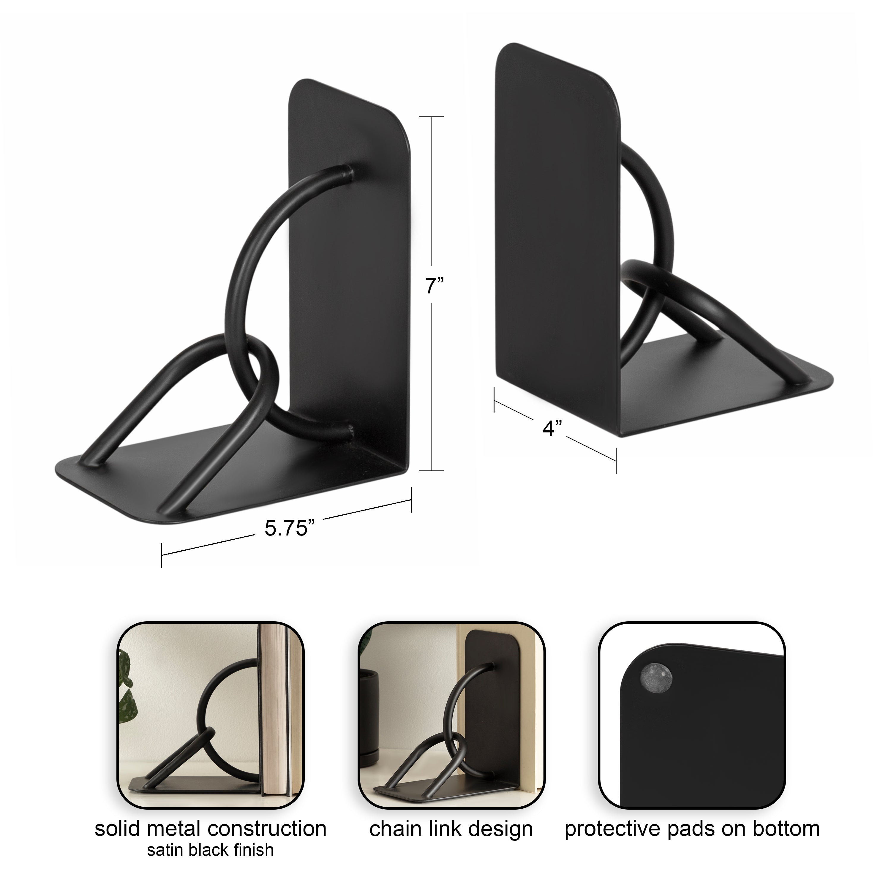 Chenery Metal Bookends