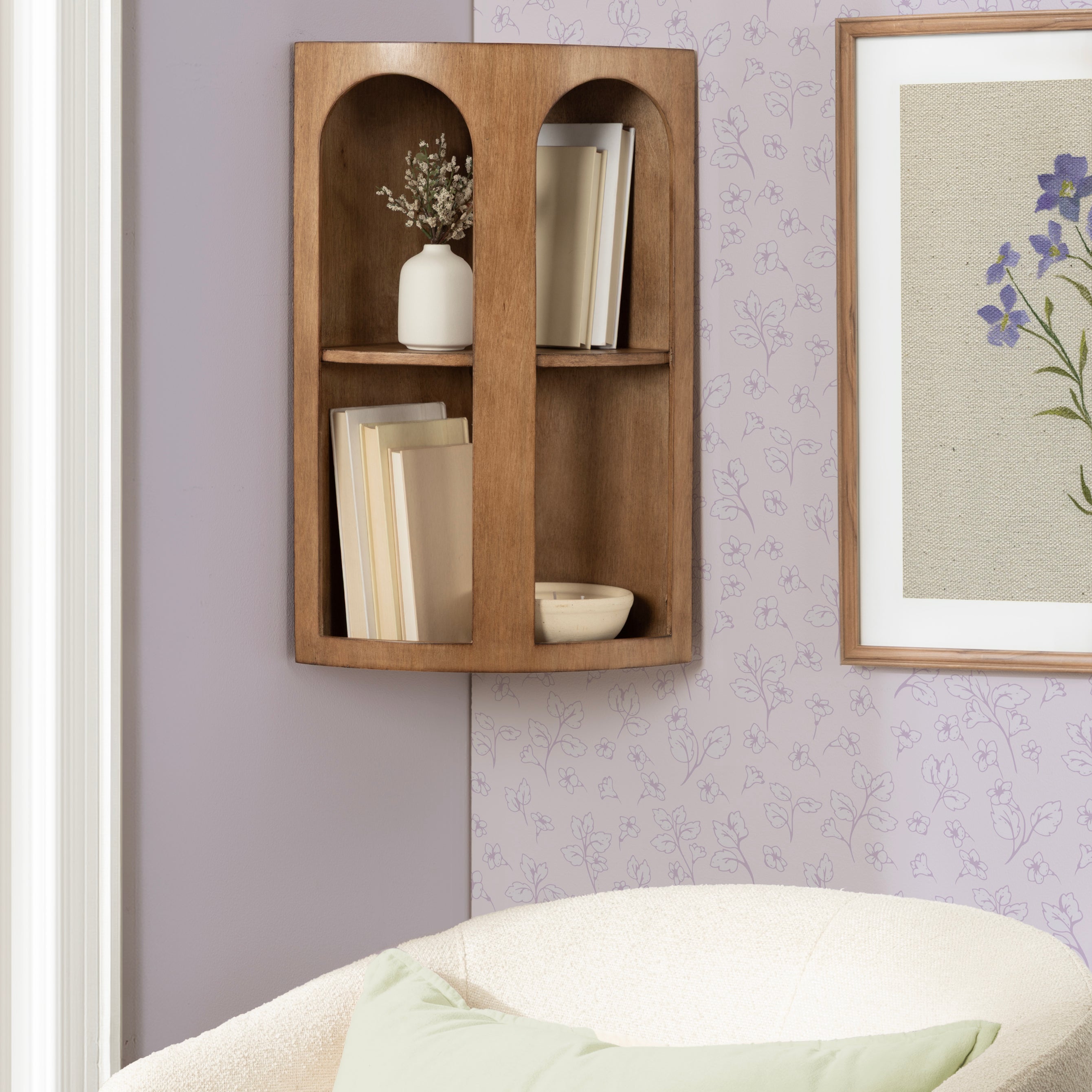 Accent Shelf 16x11x24 Rustic Brown 7