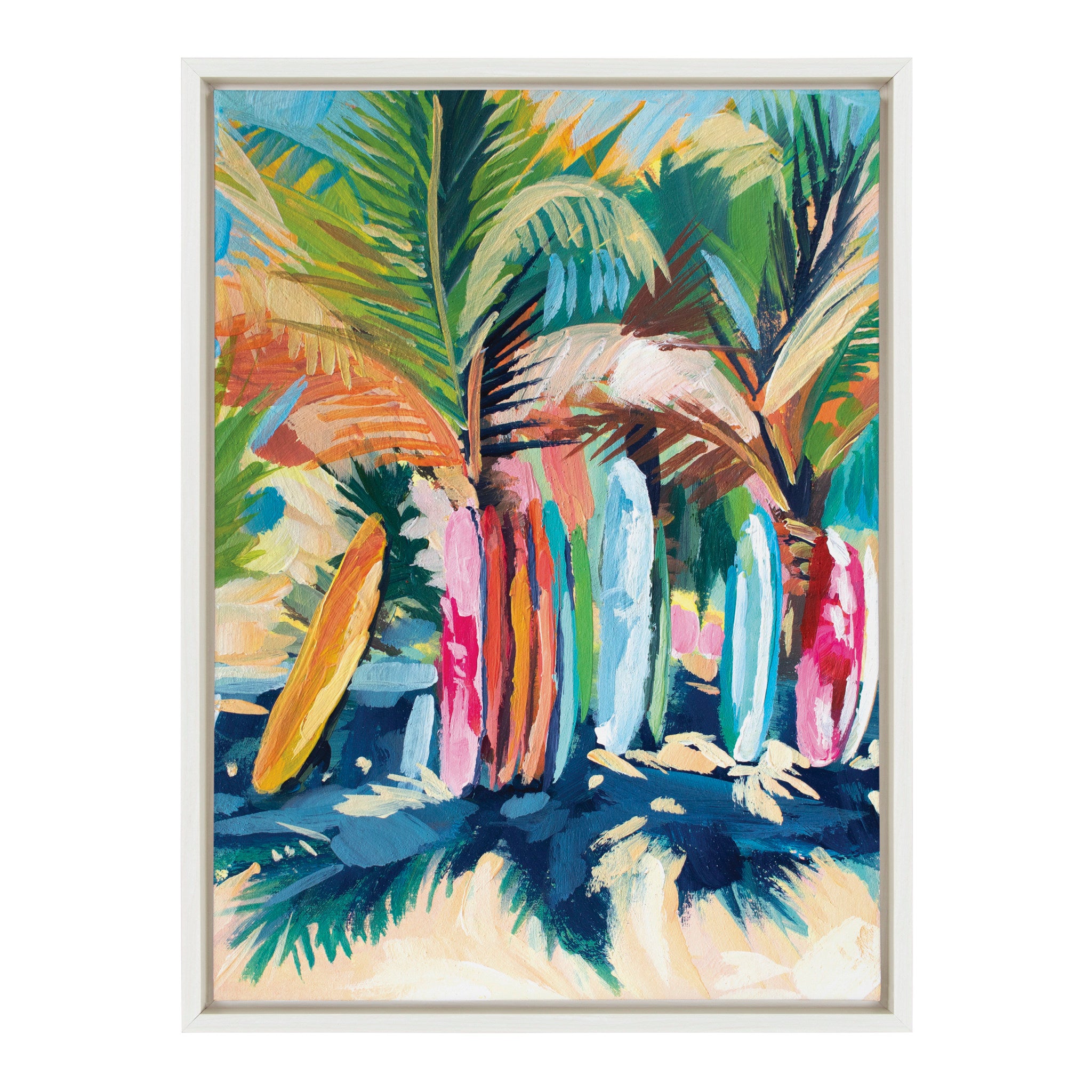 Sylvie Surf And Sand Framed Canvas by Rachel Christopoulos