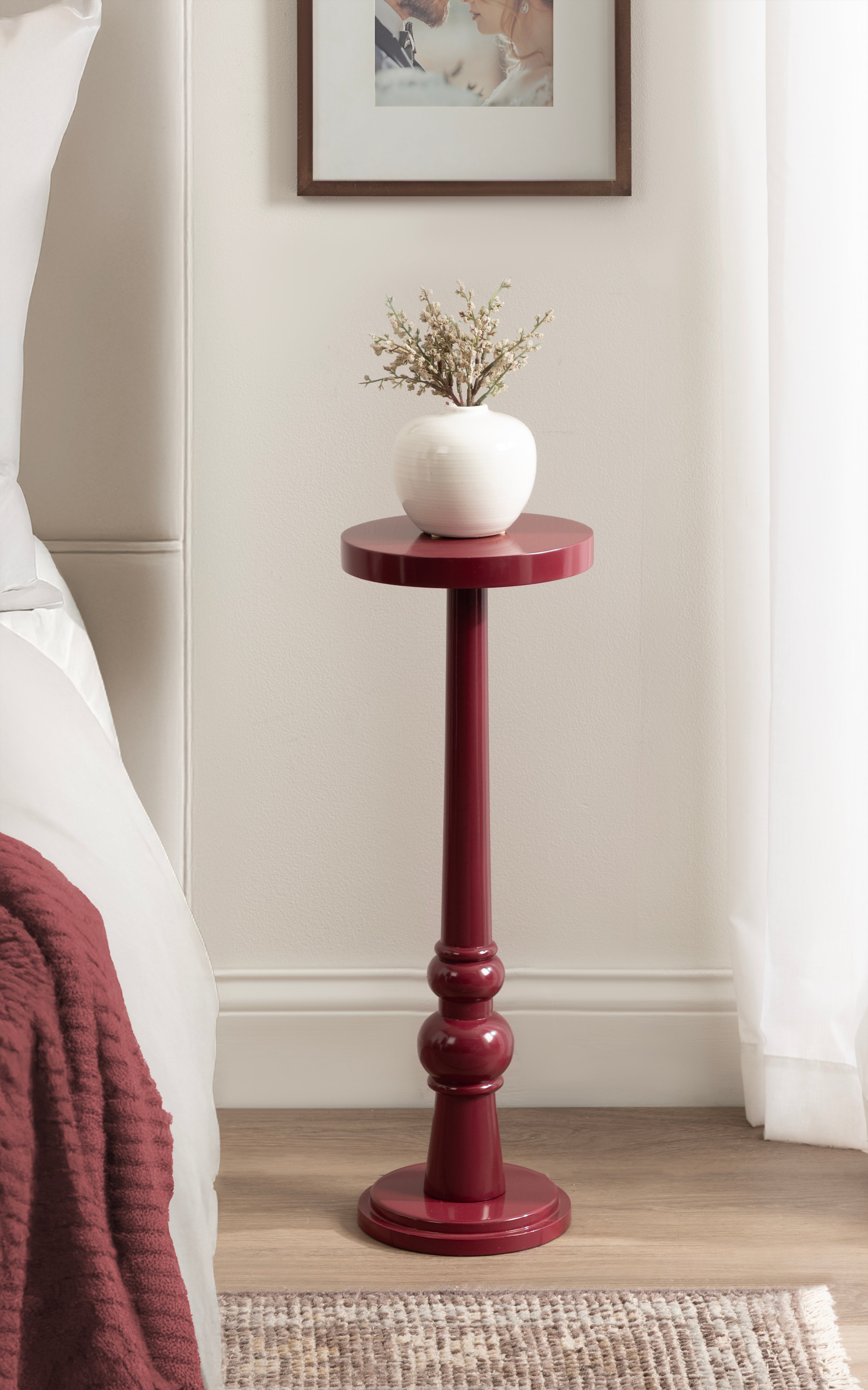 Side Table Red 8x8x23 7
