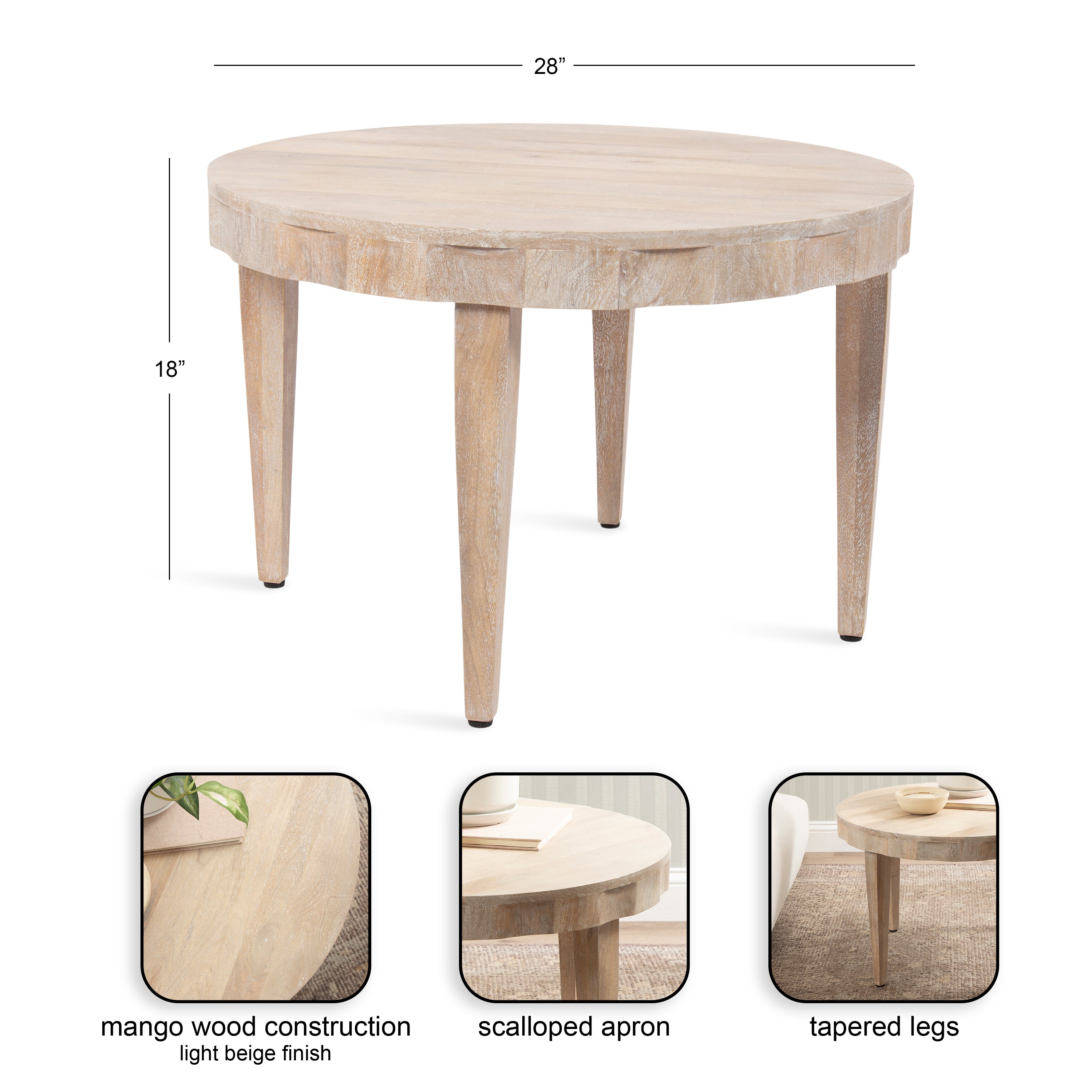 Fairhaven Wood Coffee Table