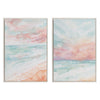 Sylvie Beaded All is Calm and Sky and Sea Framed Canvas Art Set by Julie Maida