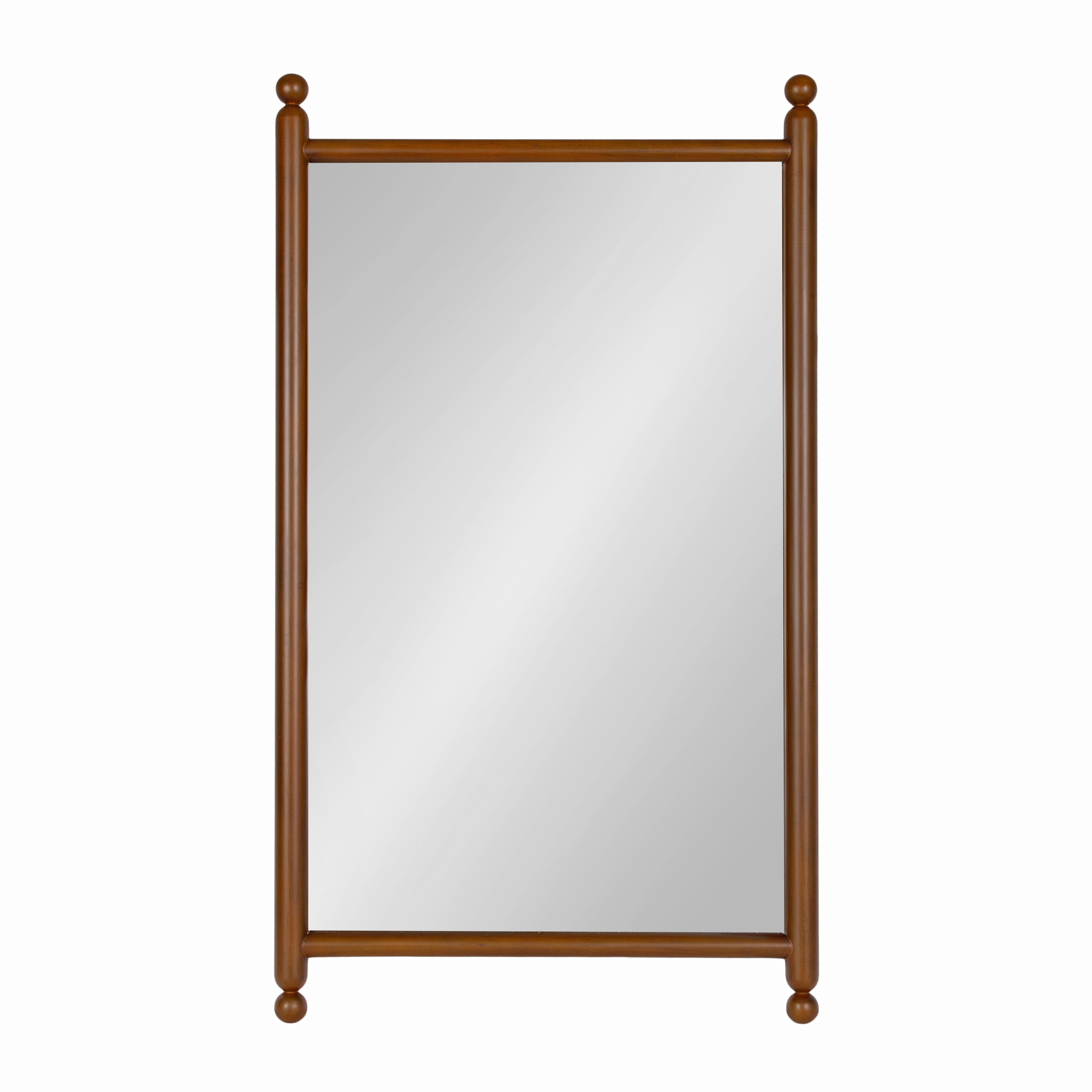 Rectangle Mirror Walnut Brown 24x42 5