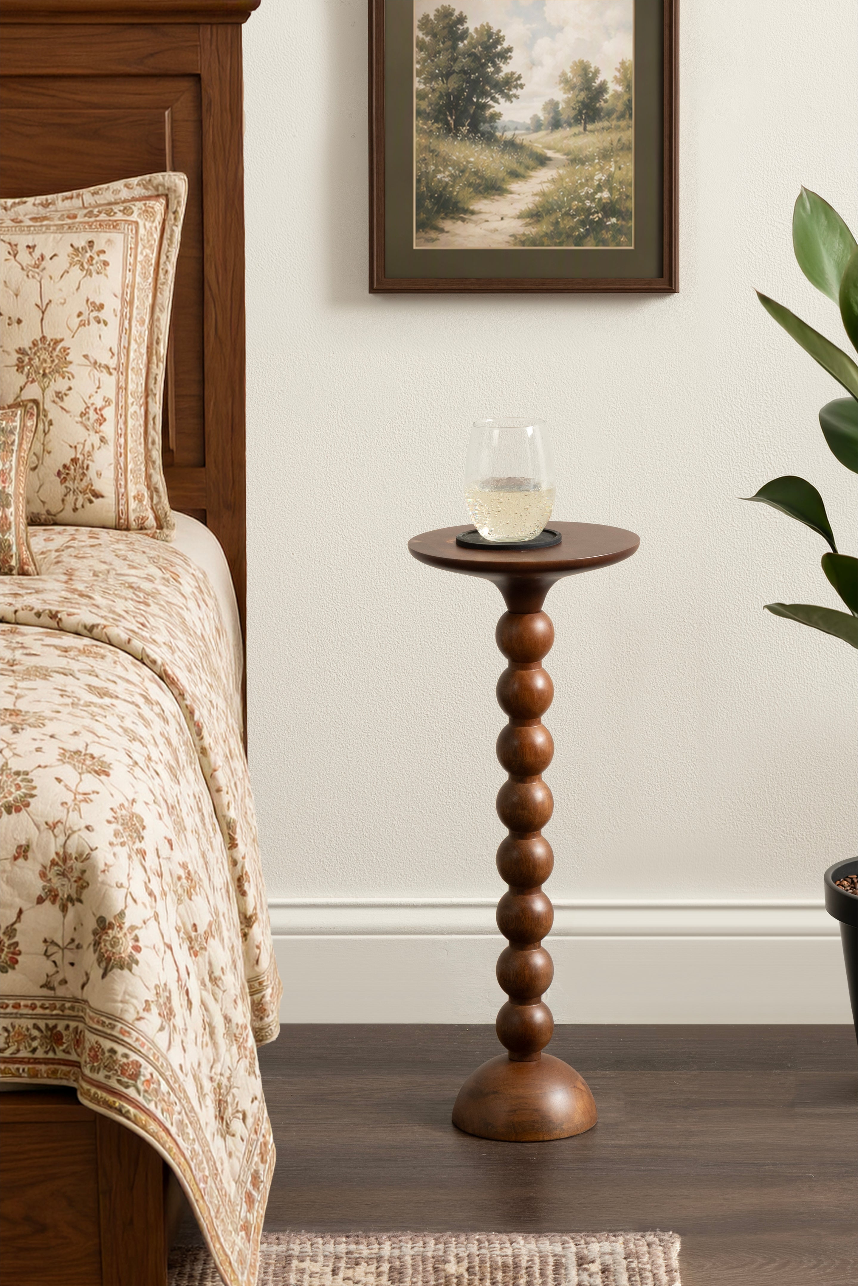 Drink Table Walnut Brown 9x9x22 7