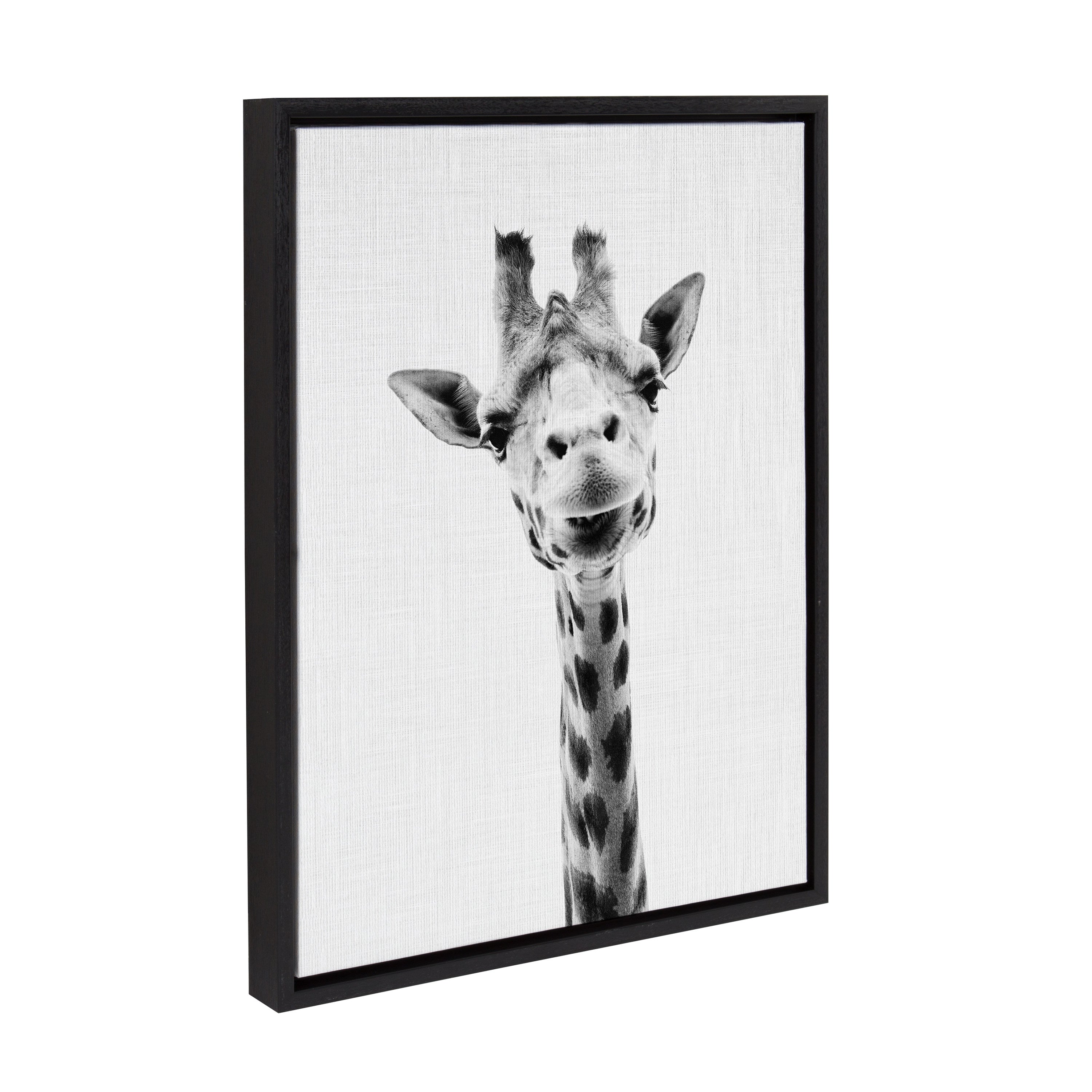Sylvie Giraffe Framed Canvas by Simon Te of Tai Prints