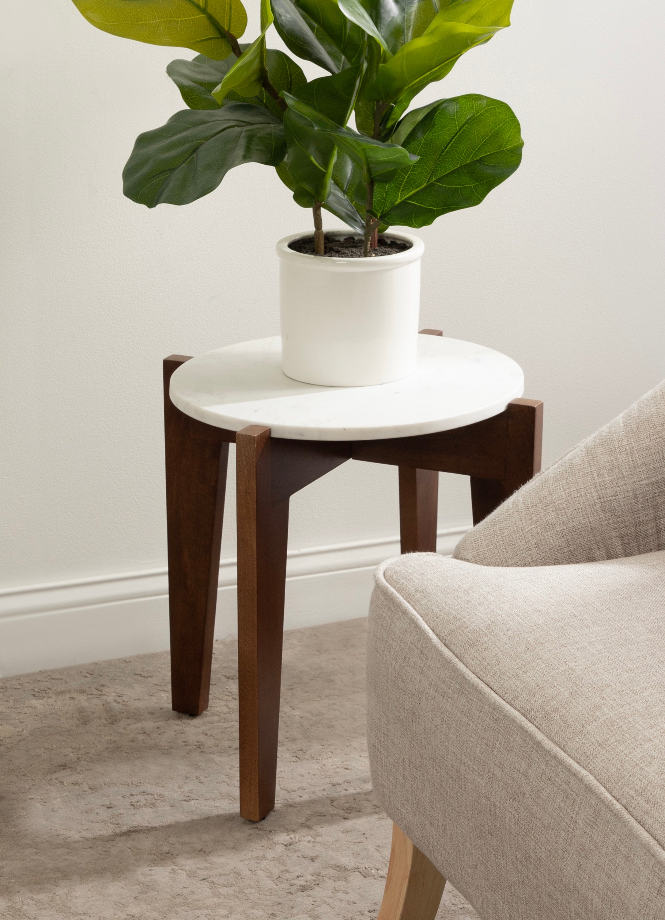 Icelyn Marble Side Table