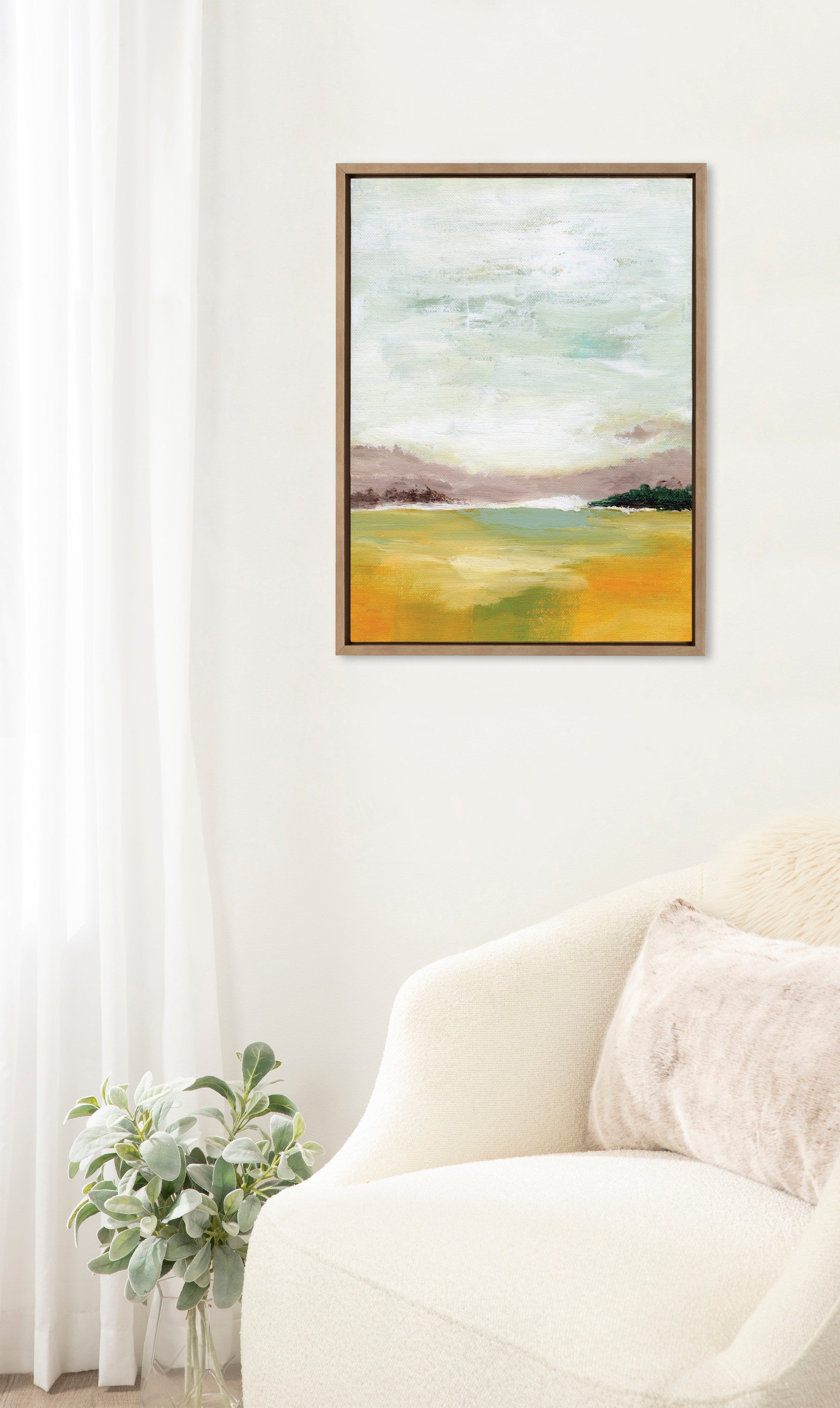 Sylvie Canary Forest Framed Canvas by Nikita Jariwala