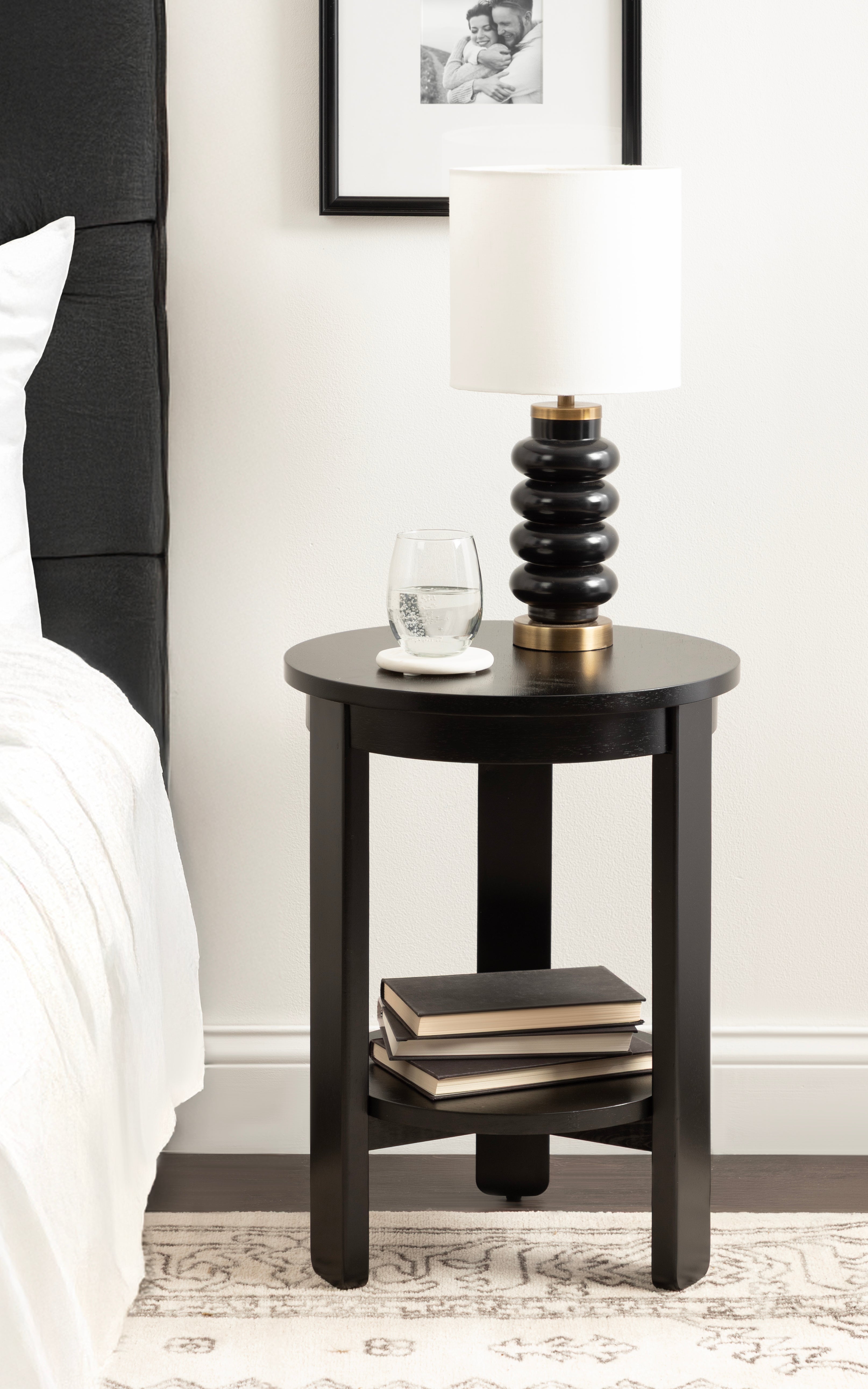 Side Table Black 16x16x23 8