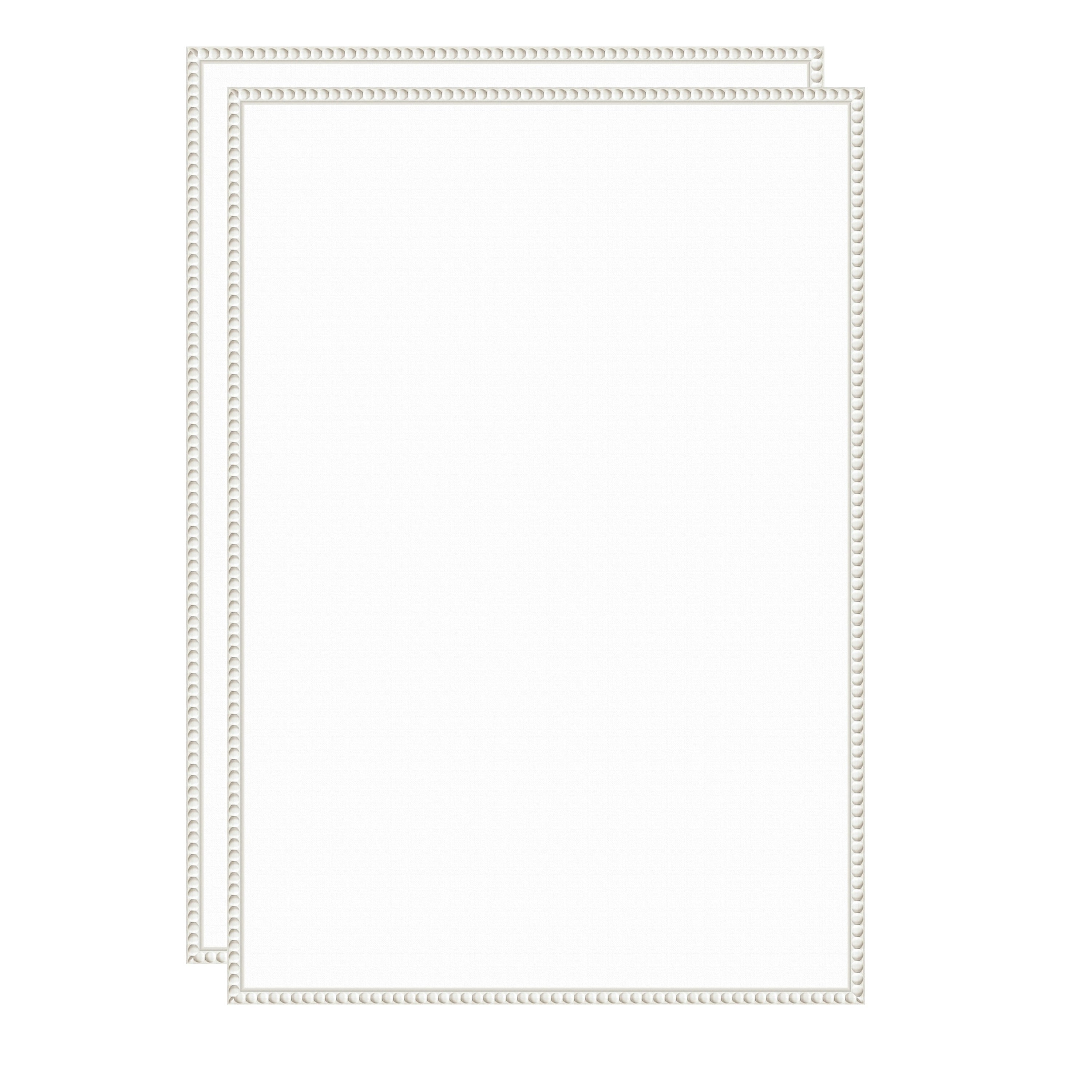 Art Set 2 Piece Set 23x33 Sylvie Beaded White 1
