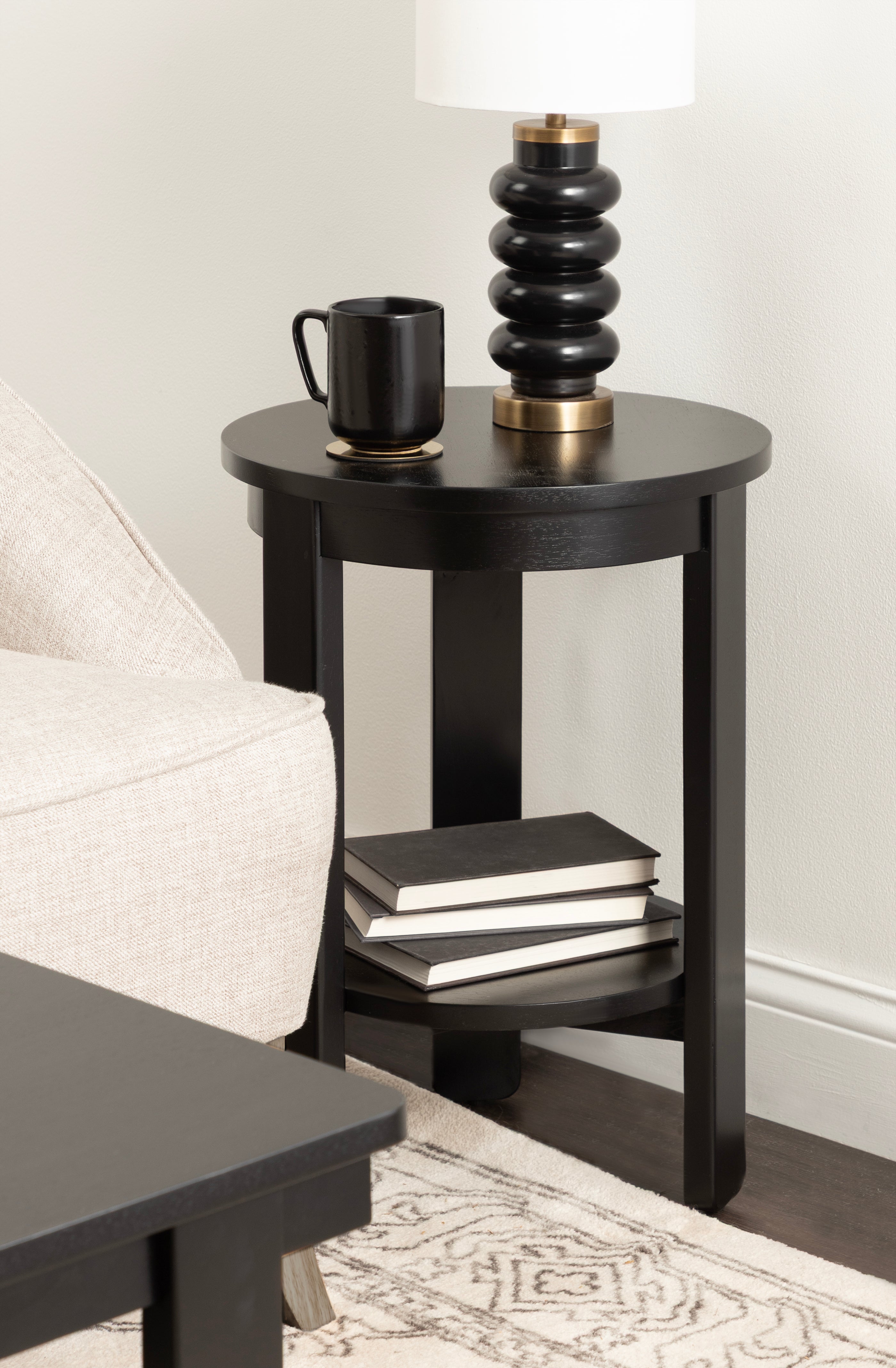 Side Table Black 16x16x23 7