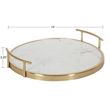 Serving Tray Gold 14" Diameter 2