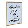 Sylvie Shaken or Stirred Blue Framed Canvas by Alli Standefer