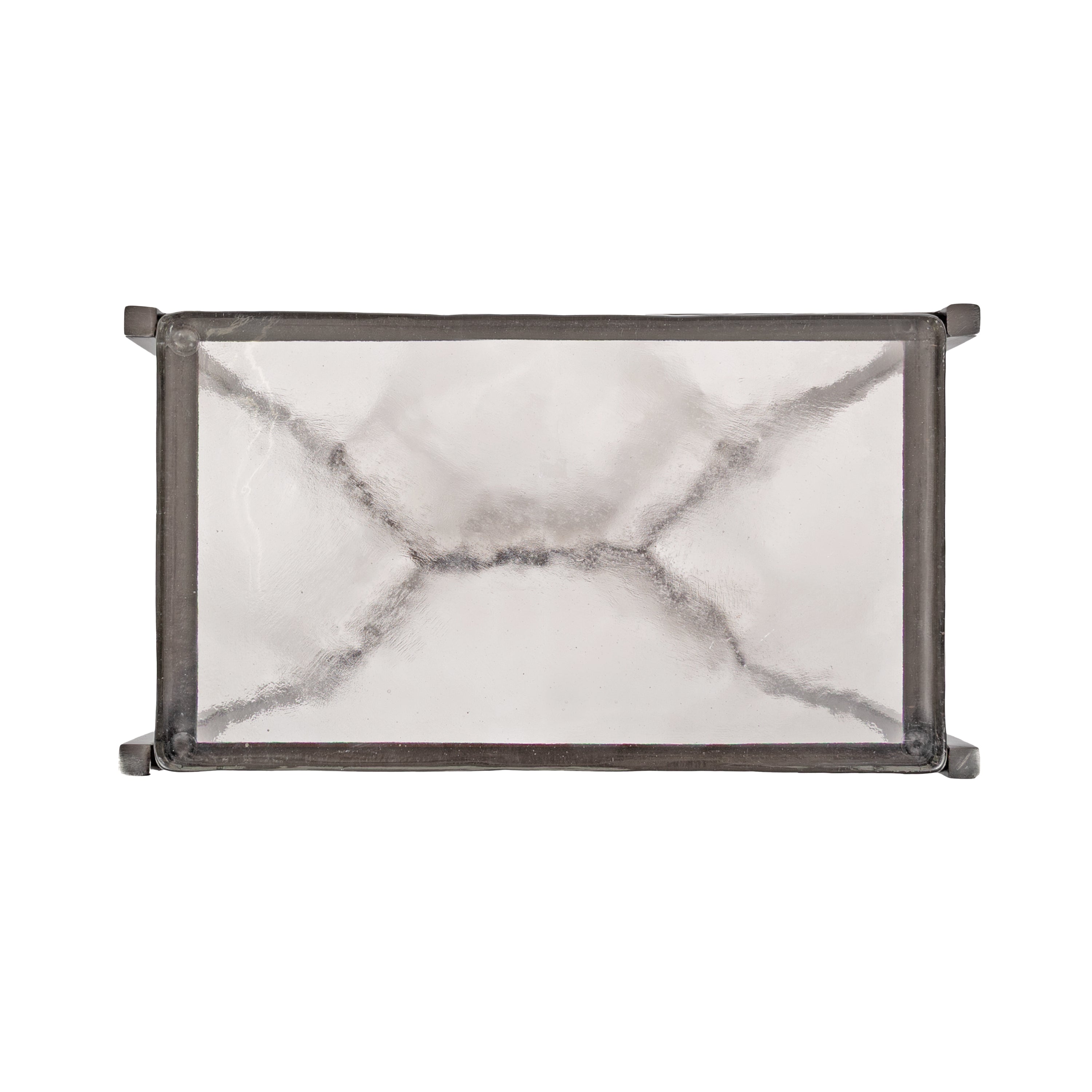 Side Table 12x7x22 Clear Pewter 4