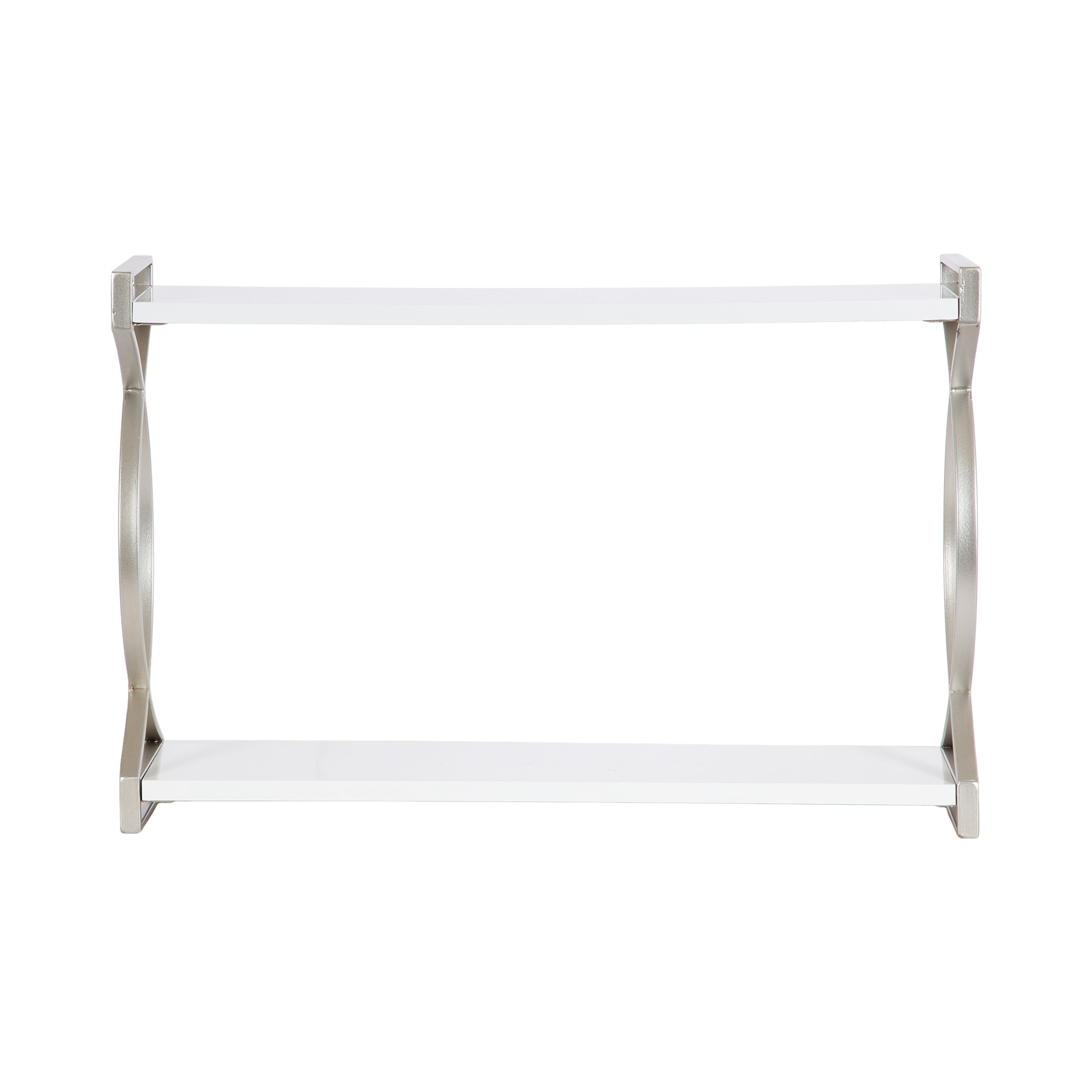 Accent Shelf 24x7x16 Silver White 5