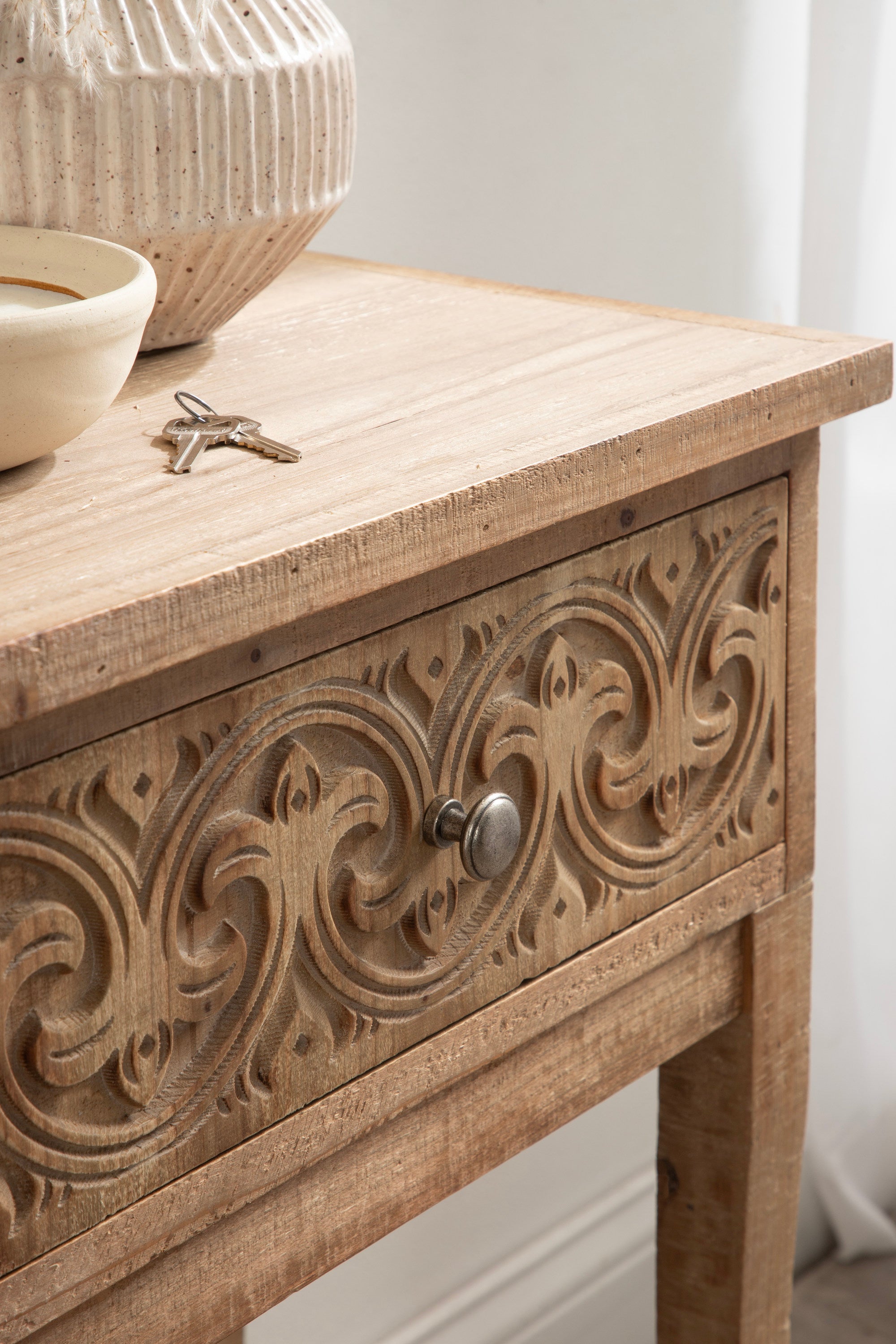 Cassetta Wood Side Table