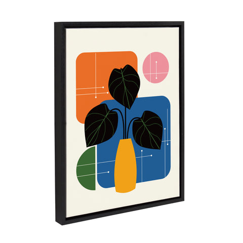 Sylvie Abstract Vase Framed Canvas by Amber Leaders Designs