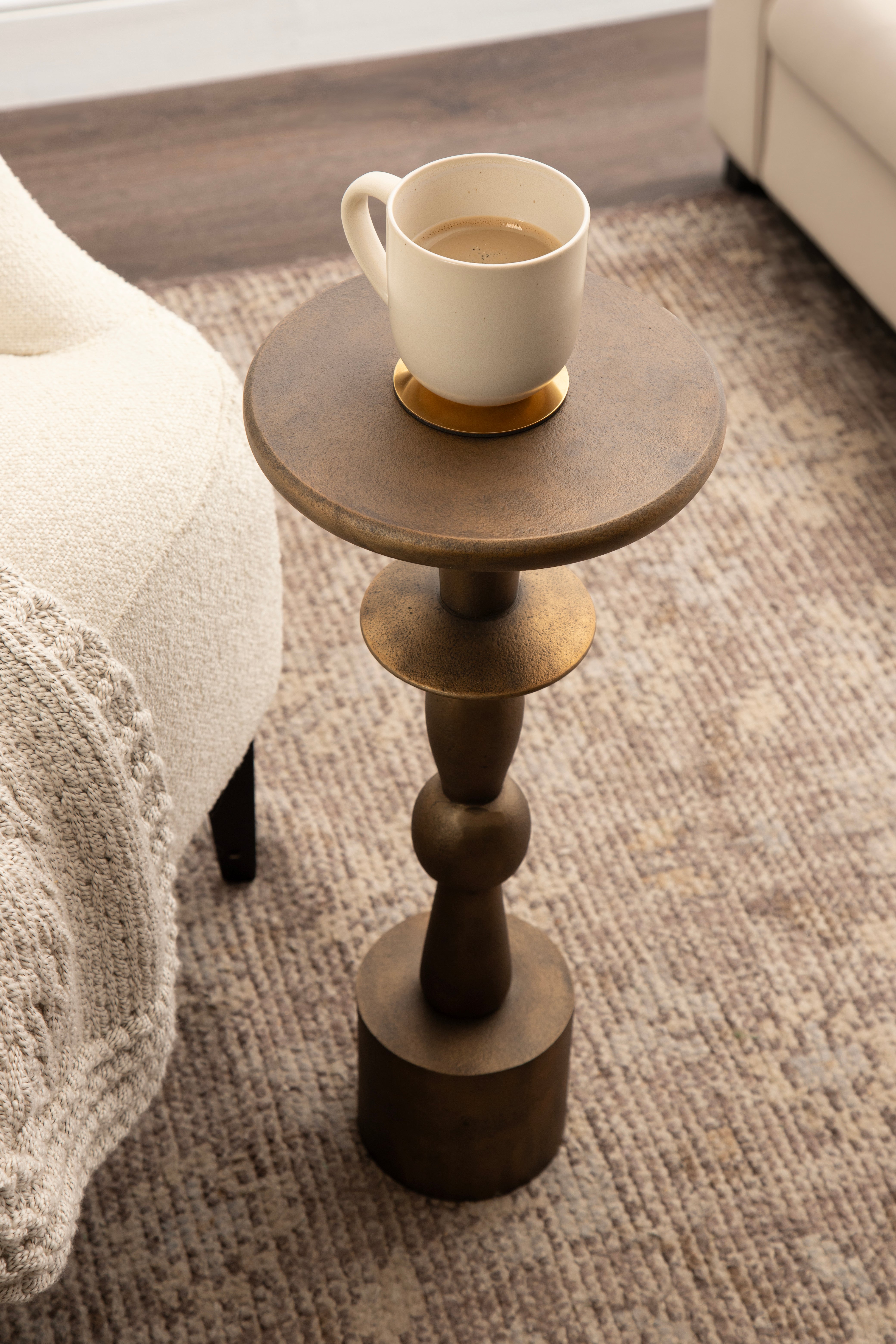 Drink Table Gold 9x9x22 6
