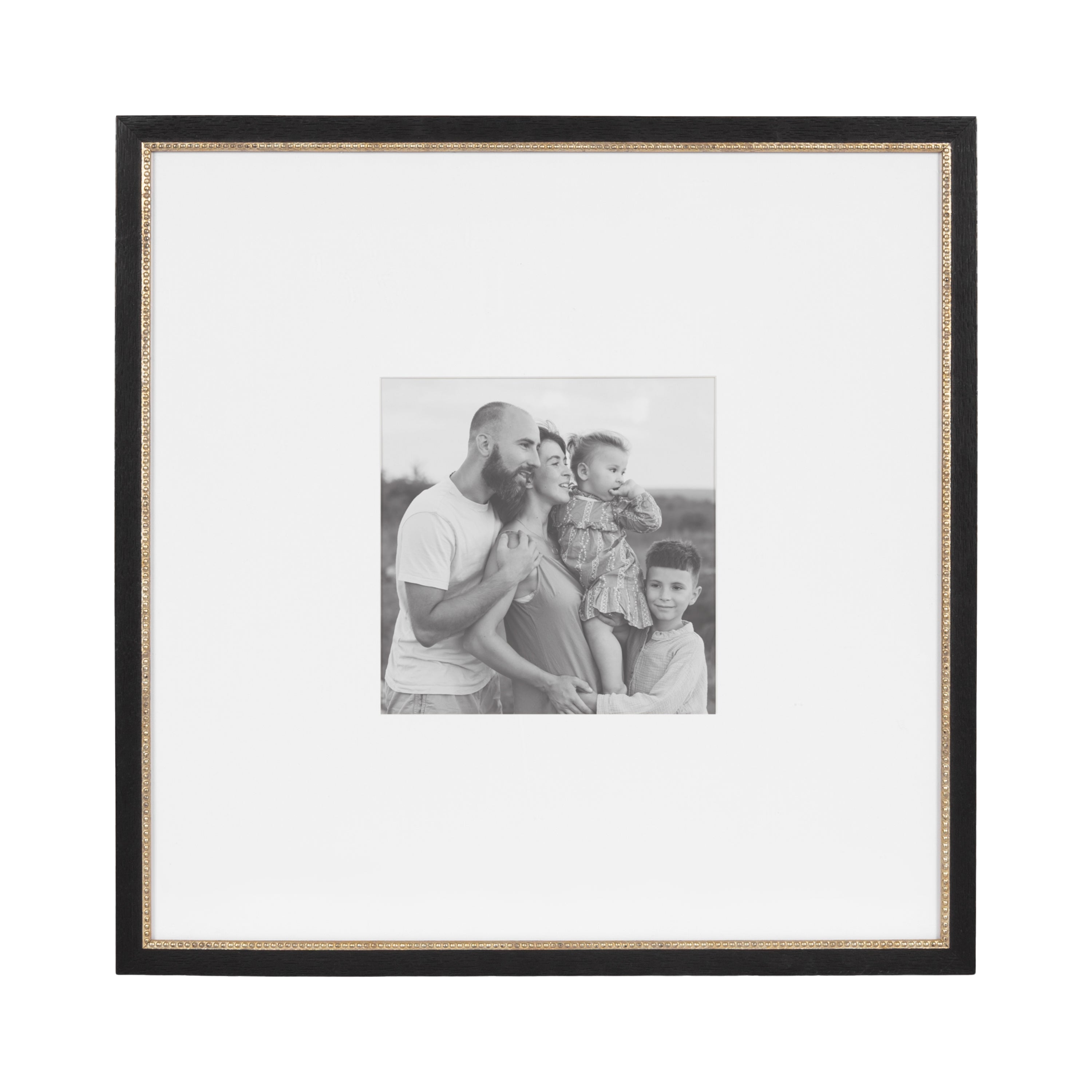 Wall Frame Black Gold 18x18 matted to 8x8 6