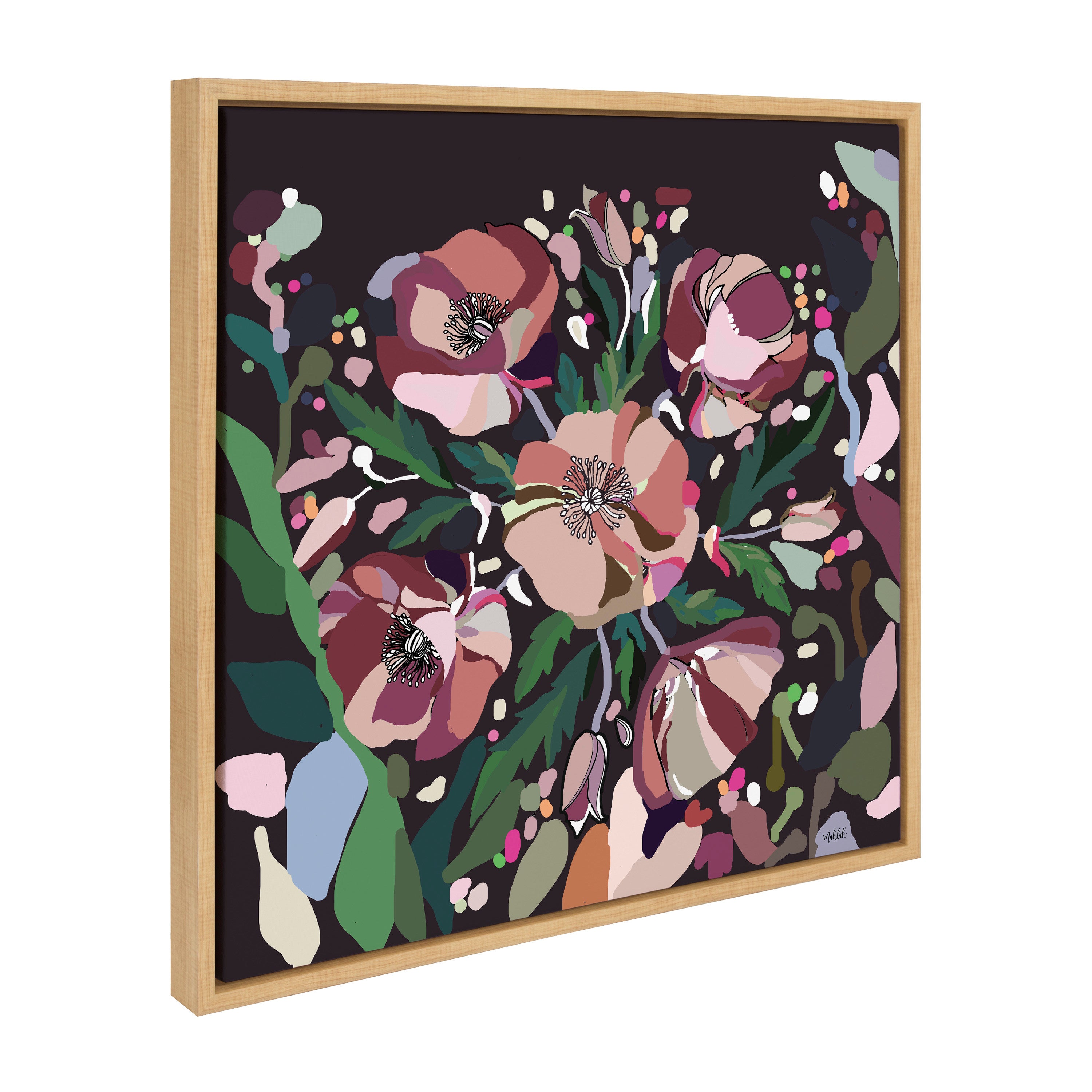 Sylvie Flowers Framed Canvas by Inkheart Designs