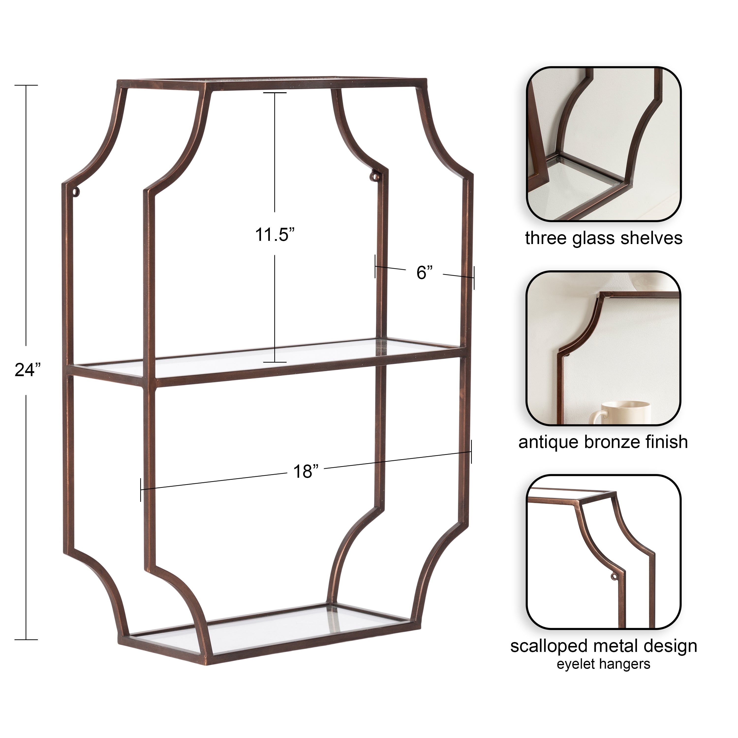 Accent Shelf Bronze 18x24 2
