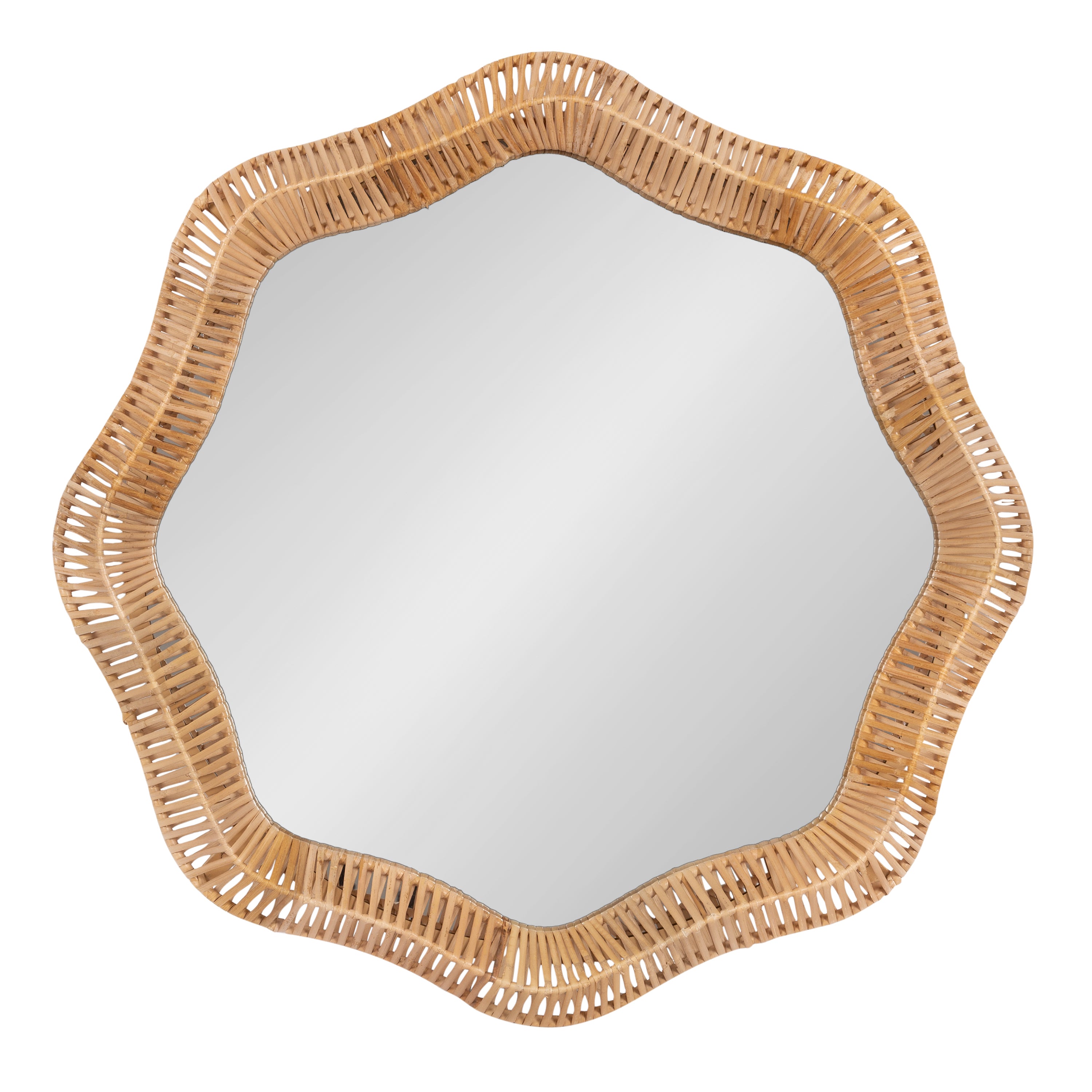 Scallop Mirror 28" dia Natural 5