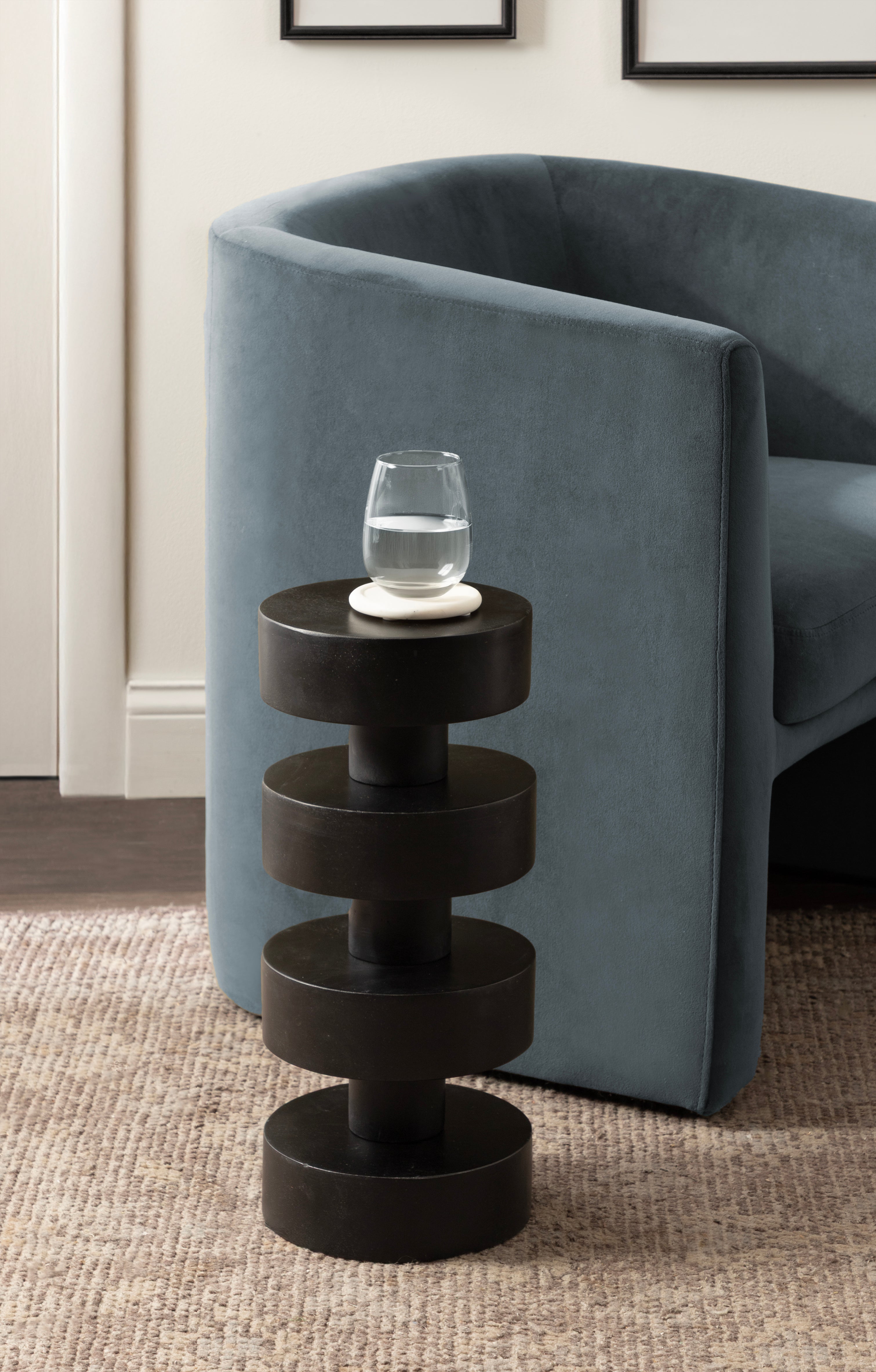 Drink Table Black 9x9x20 6