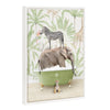 Sylvie Beaded Safari Animals in Safari Bath Framed Canvas by Amy Peterson