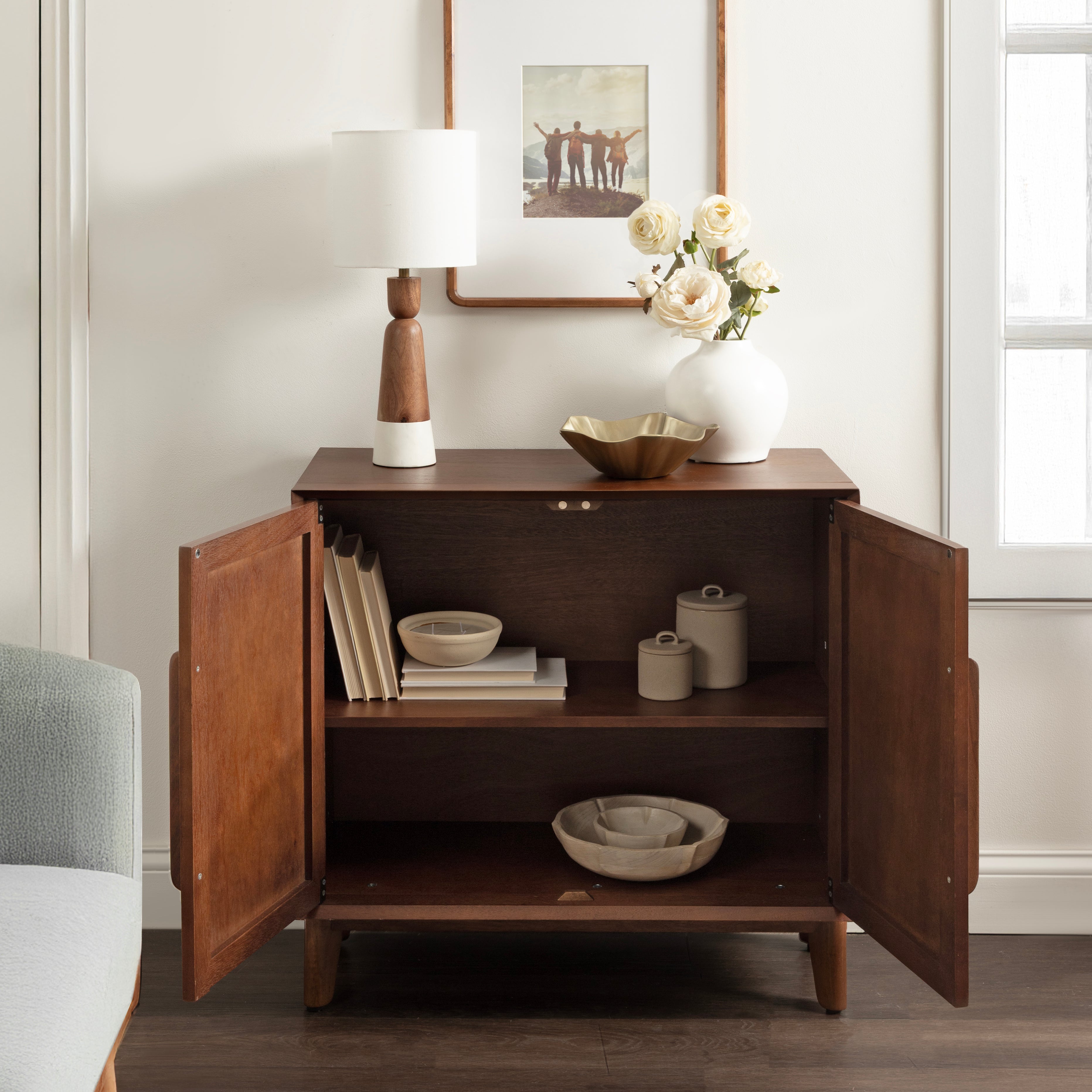 Floor Cabinet 30x15x30 Walnut Brown 8
