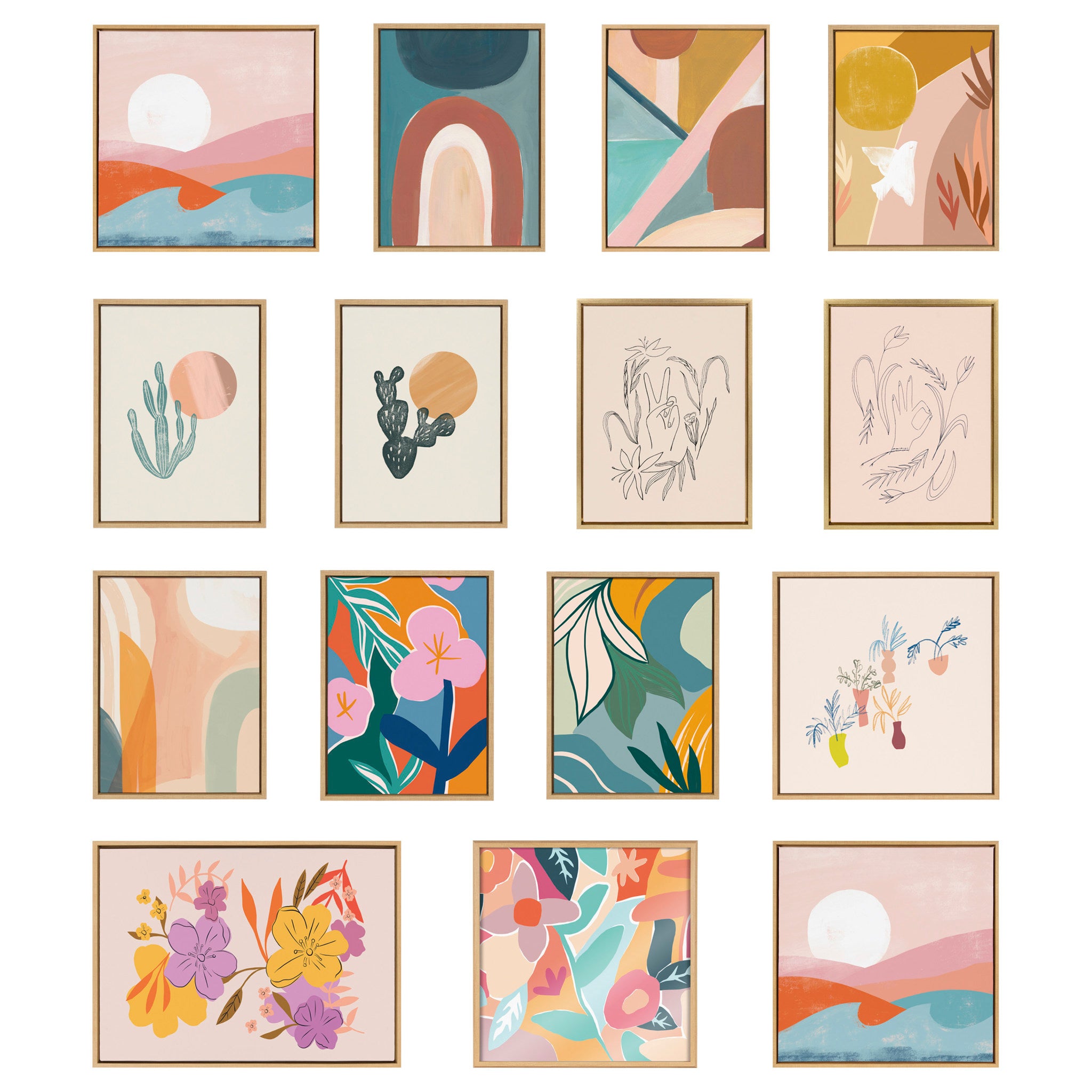 Sylvie Teotitlan Valley Study 1 A and B Framed Canvas Art Set by Kate Aurelia Holloway