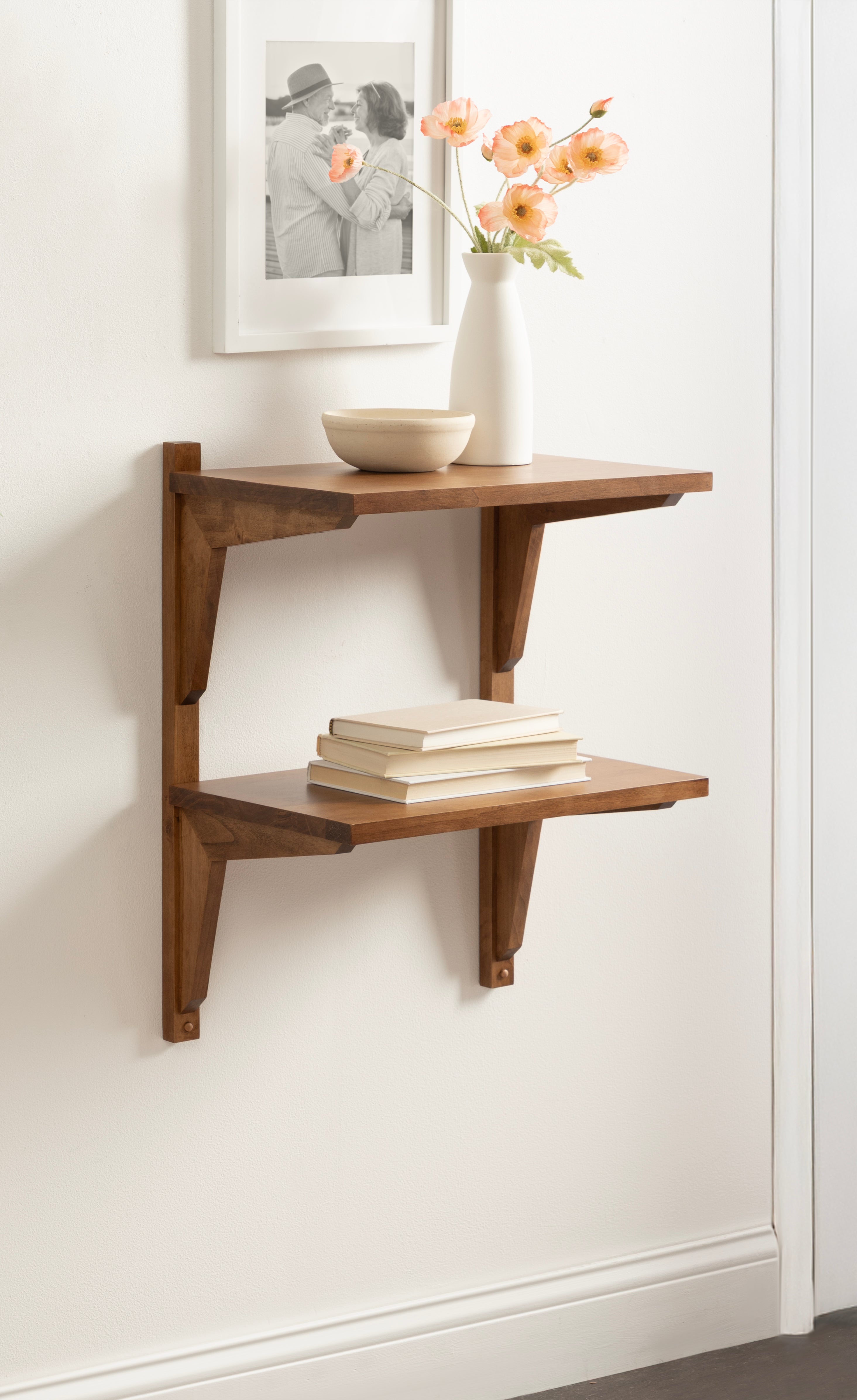 Accent Shelf Rustic Brown 18x12x24 7