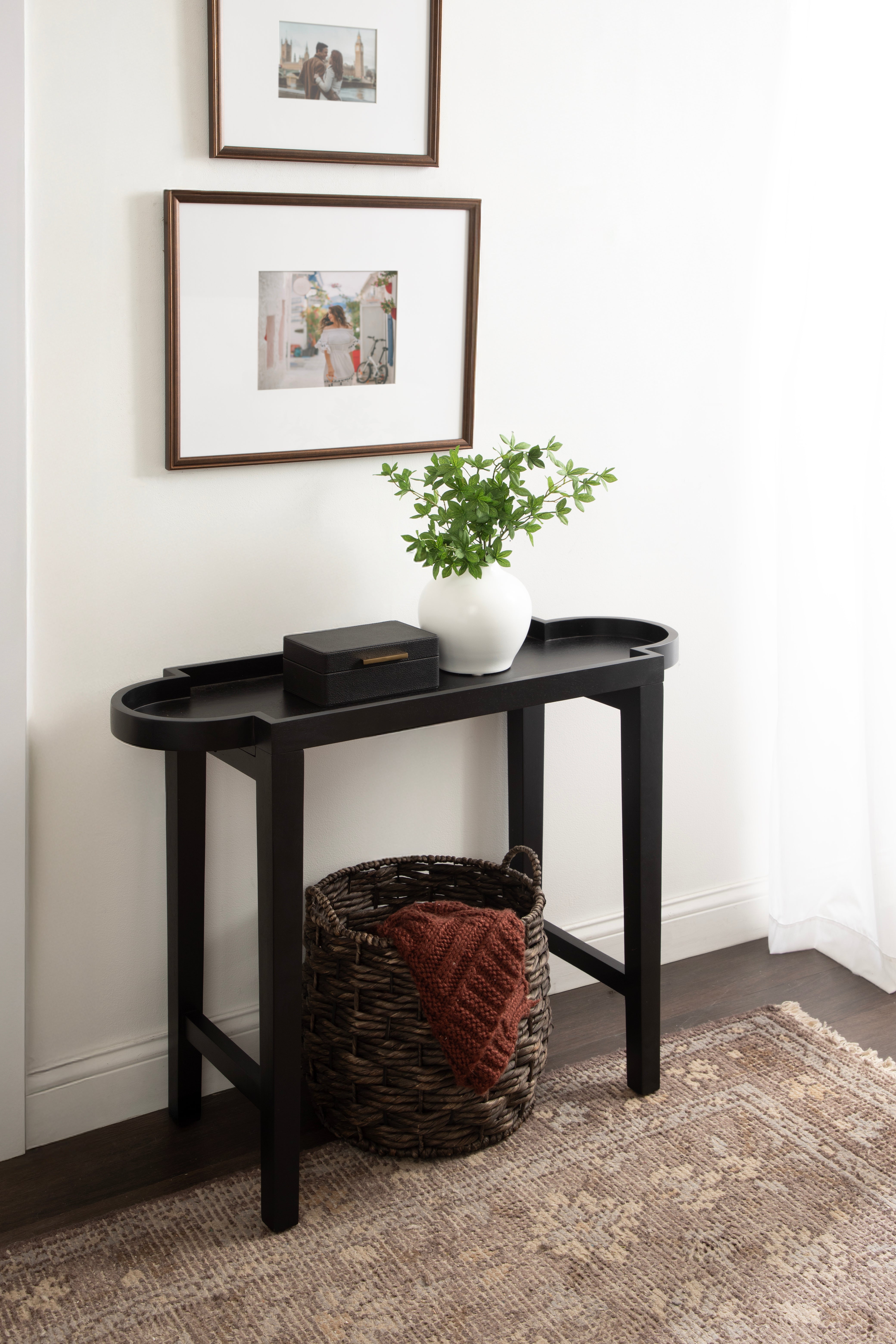 Console Table Black 38x14x30 7