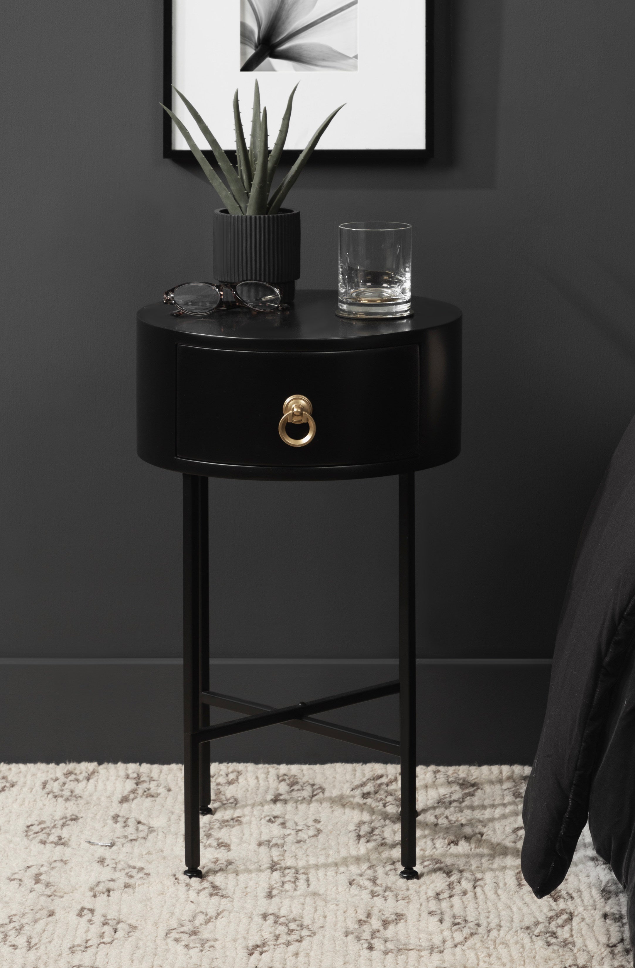 Decklyn Glam Round Side Table