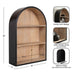 Accent Shelf Black Natural Beige 18x6x26 2